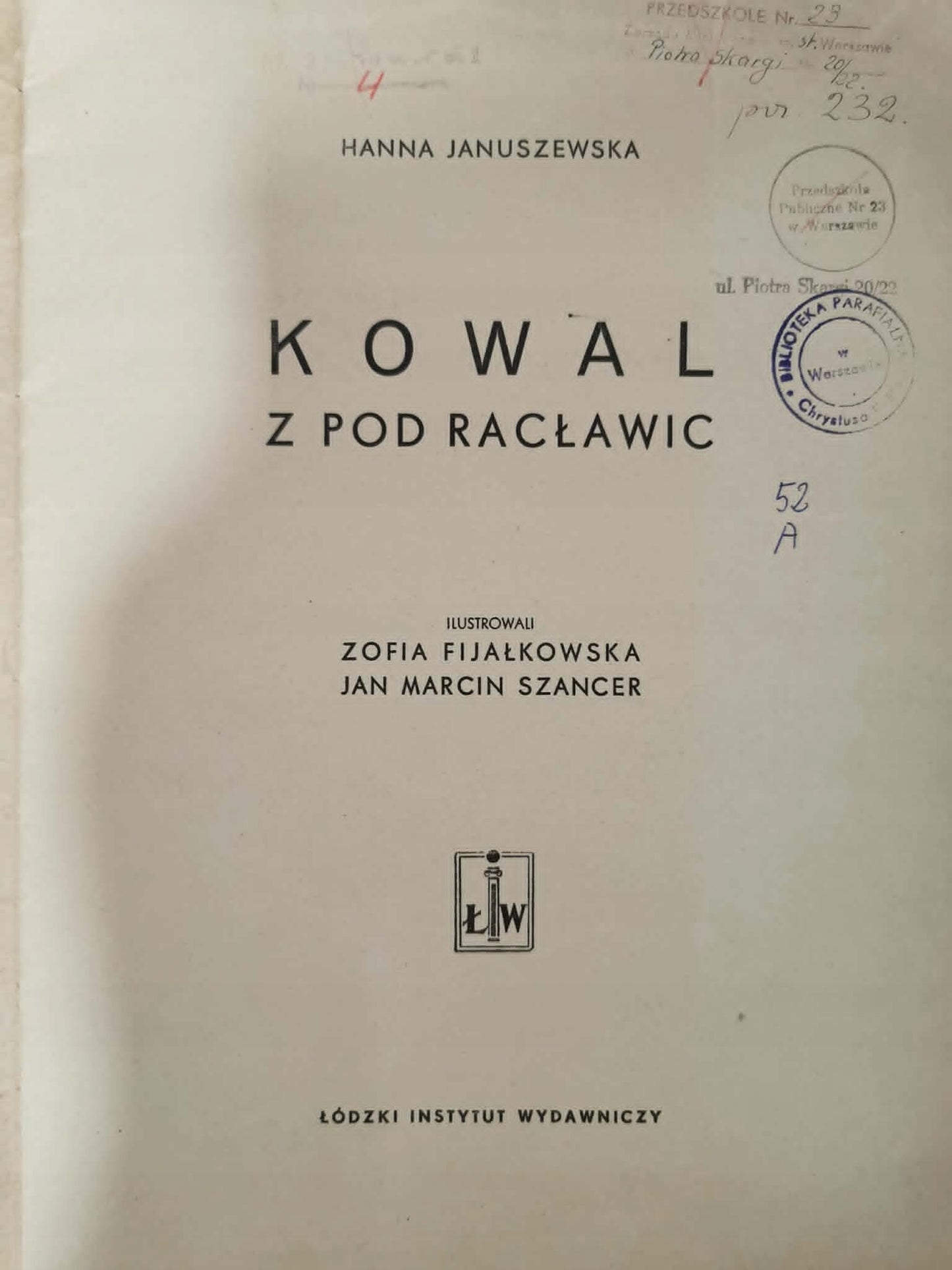 Kowal z pod Racławic, Hanna Januszewska [1946]