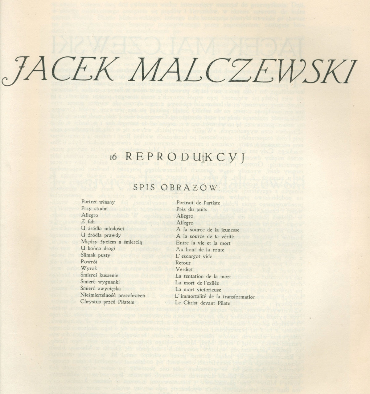 Jacek Malczewski. 16 reprodukcyj. Warszawa [1922]