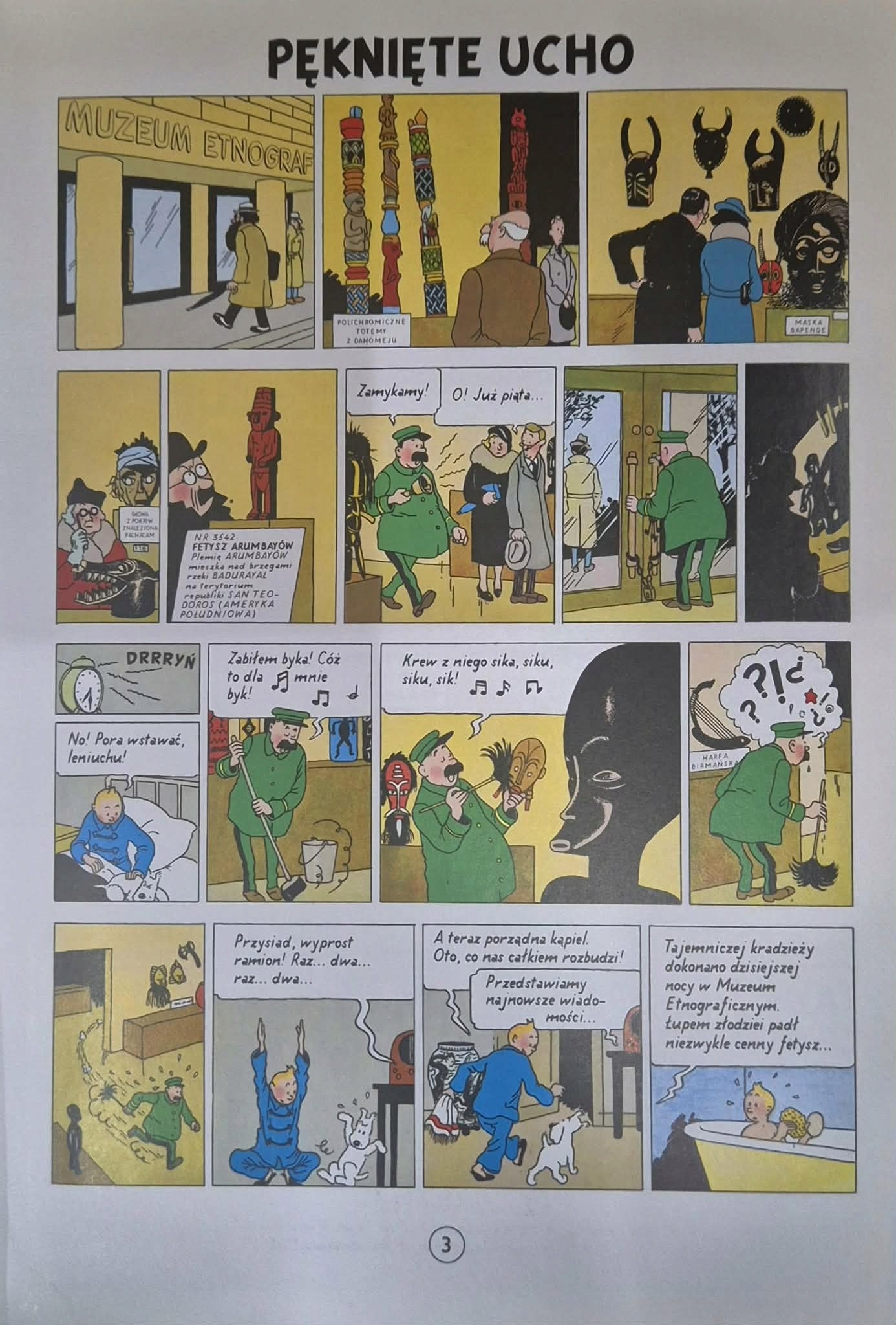 Przygody TinTina Pęknięte ucho, Czarna wyspa, Berło Ottokara Hergé