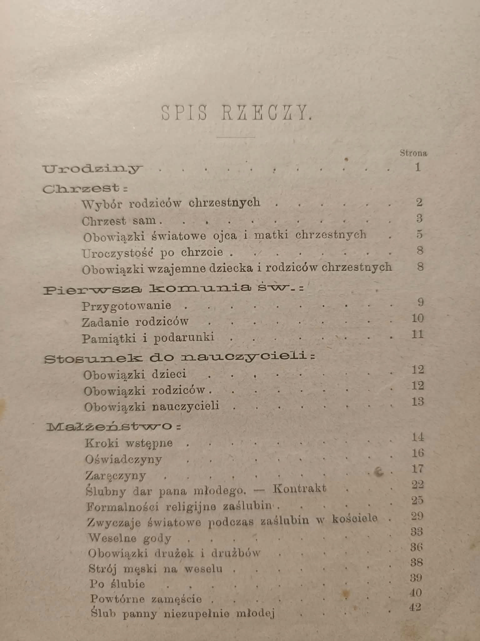 Baronowa Staffe, Zwyczaje Towarzyskie [przedwojenne 1898]