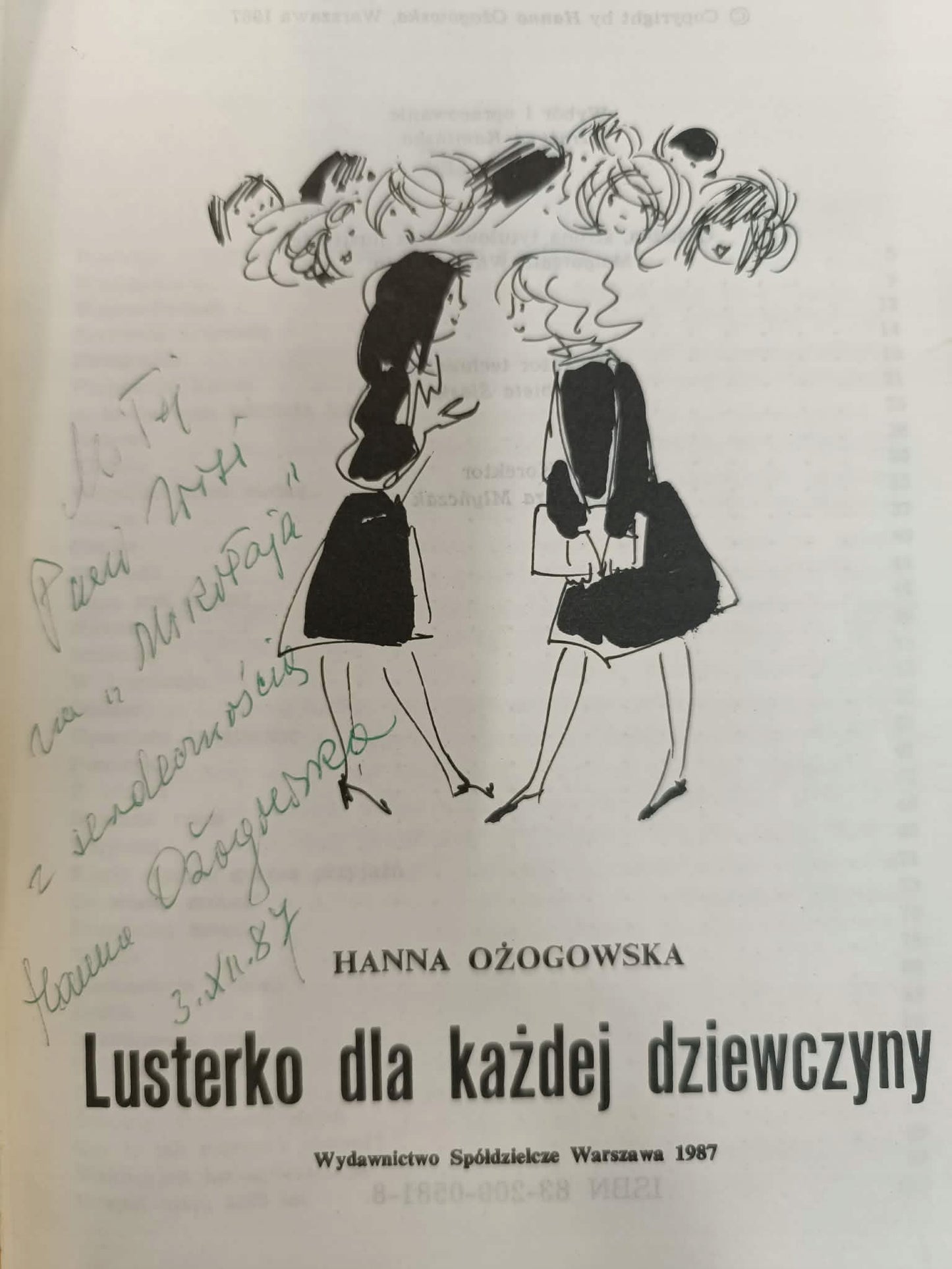 Lusterko dla każdej dziewczyny, Hanna Ożogowska [dedykacja autorki]