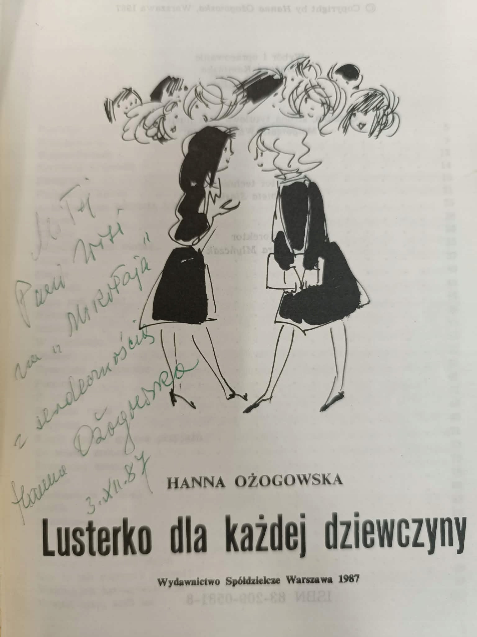 Lusterko dla każdej dziewczyny, Hanna Ożogowska [dedykacja autorki]