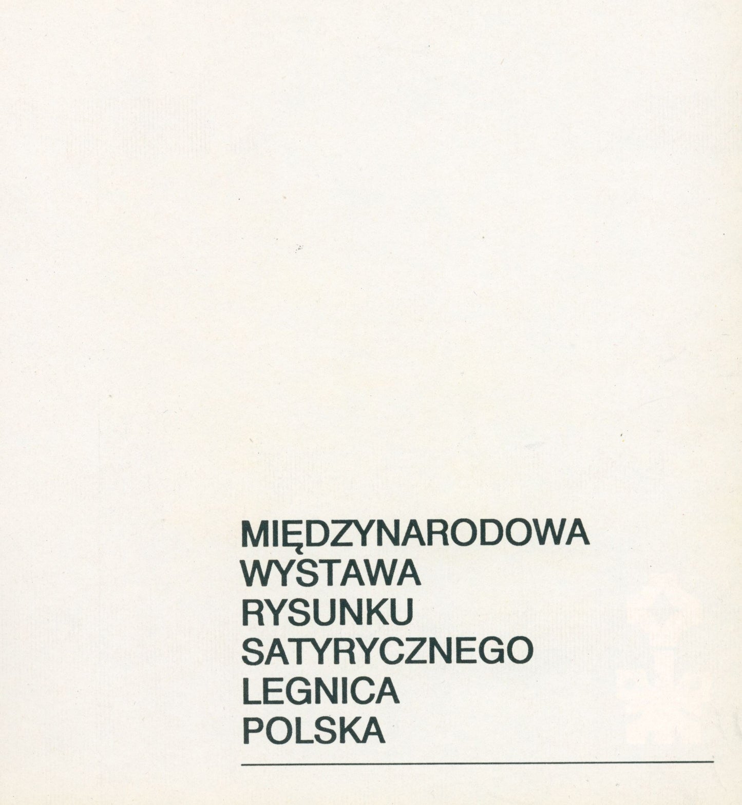 Międzynarodowa wystawa rysunku satyrycznego [okładka Stasys]
