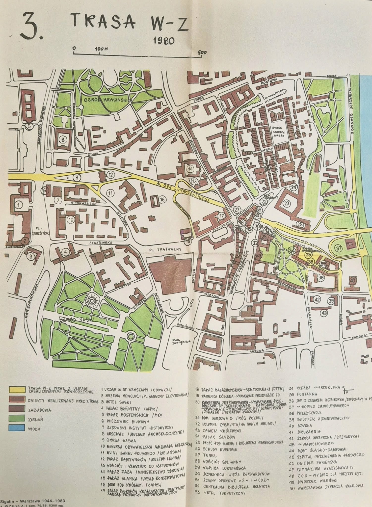 Warszawa 1944-1980 Z archiwum architekta Mapy Józef Sigalin [PIW]