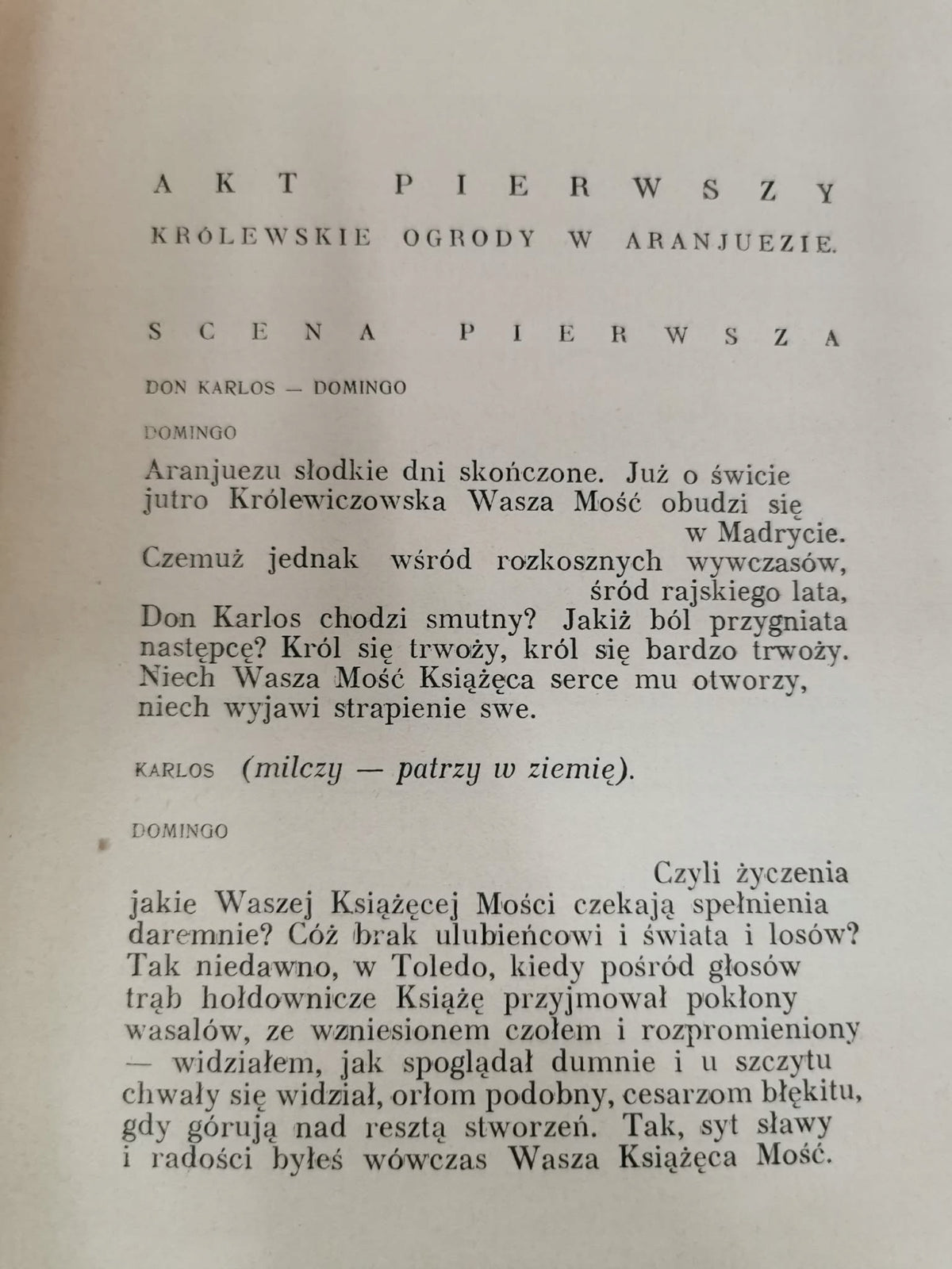 Don Karlos. Infant hiszpański, F. Szyller [1933]