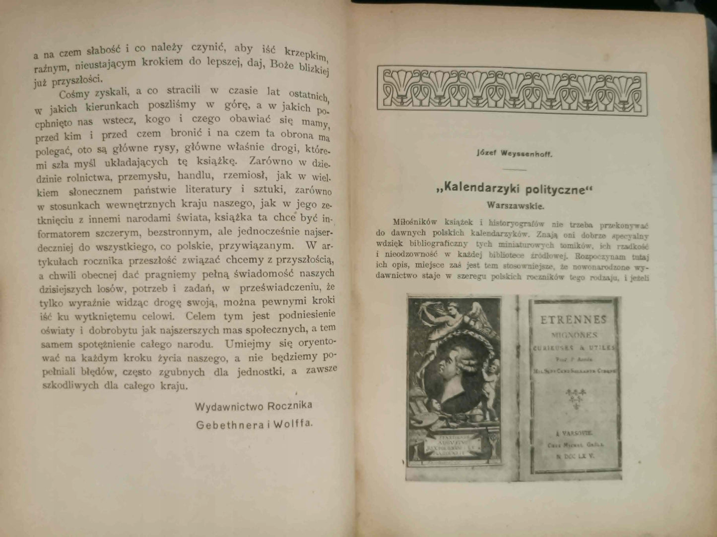 Rocznik Gebethnera i Wolffa, Kalendarz encyklopedyczno - praktyczny [1911]
