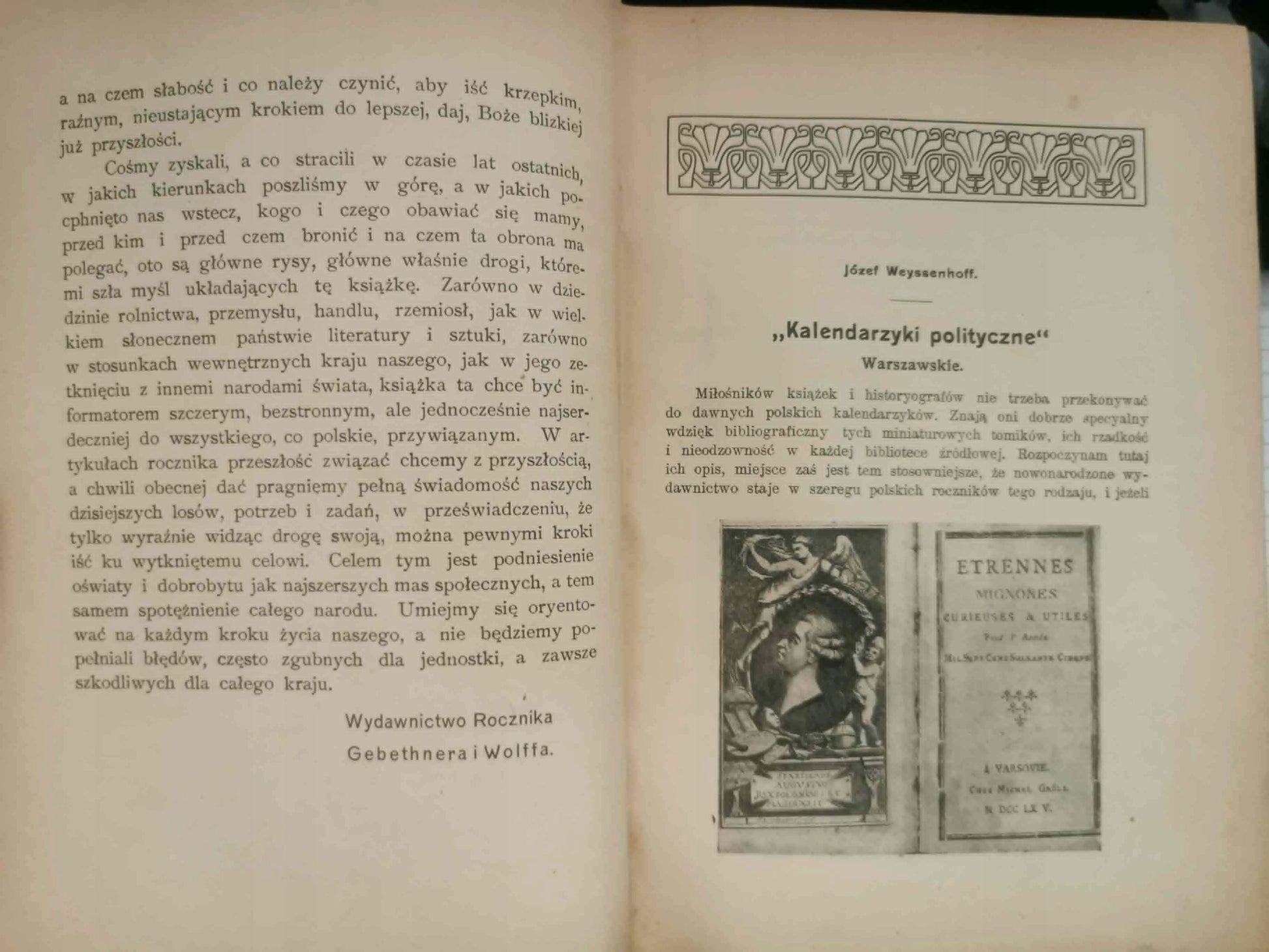 Rocznik Gebethnera i Wolffa, Kalendarz encyklopedyczno - praktyczny [1911]