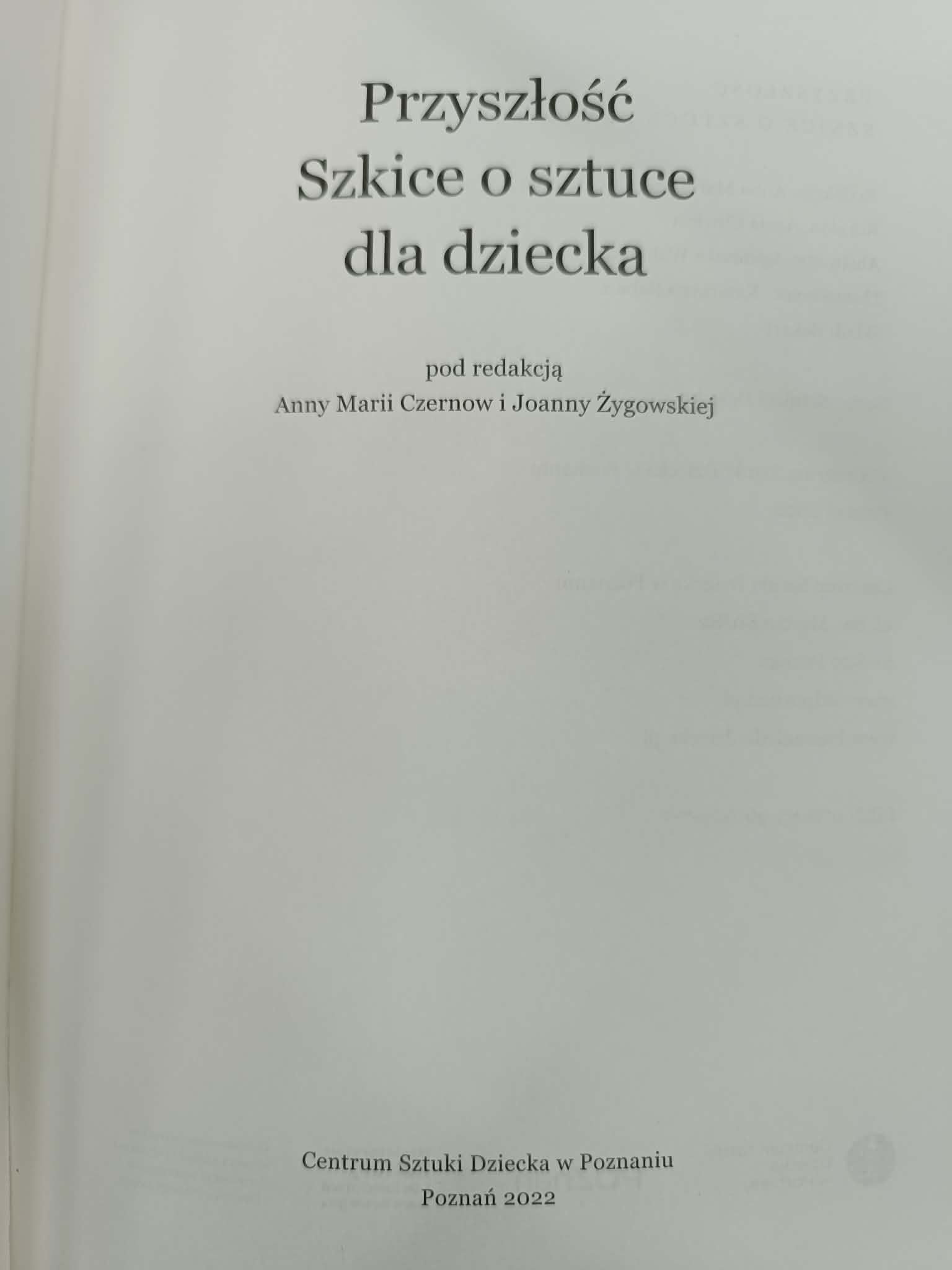 Przyszłość, Szkice o sztuce dla dziecka, praca zbiorowa