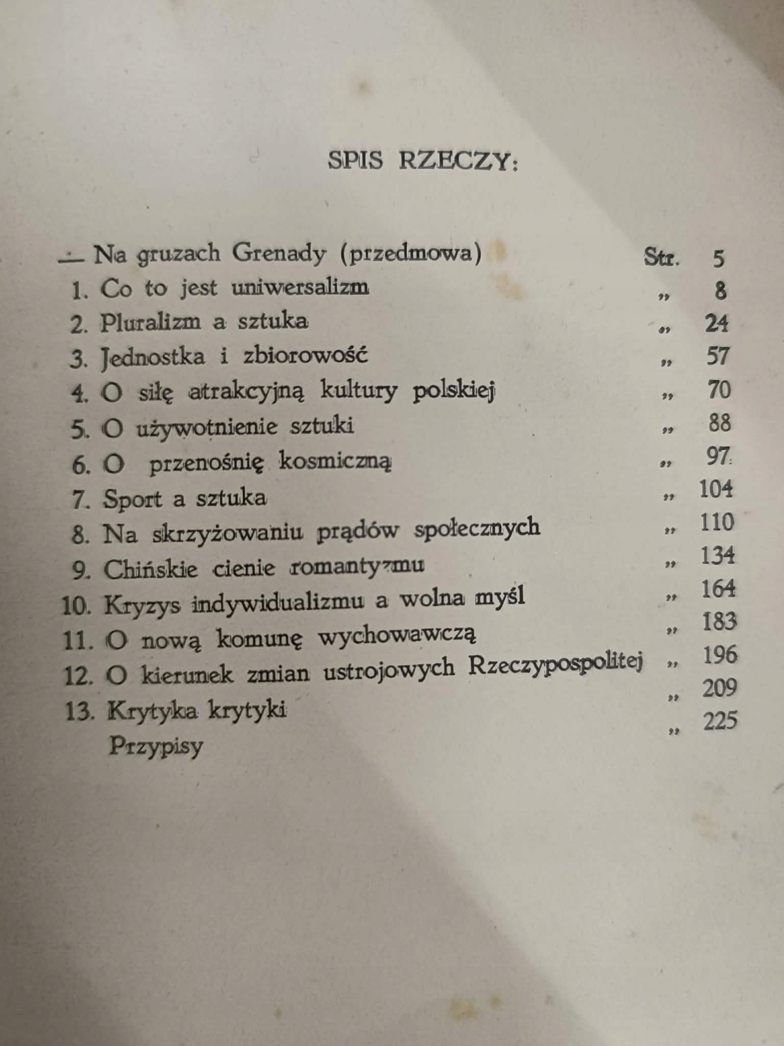 Na gruzach Grenady, Jan Nepomucen Miller, Studjum krytyczne