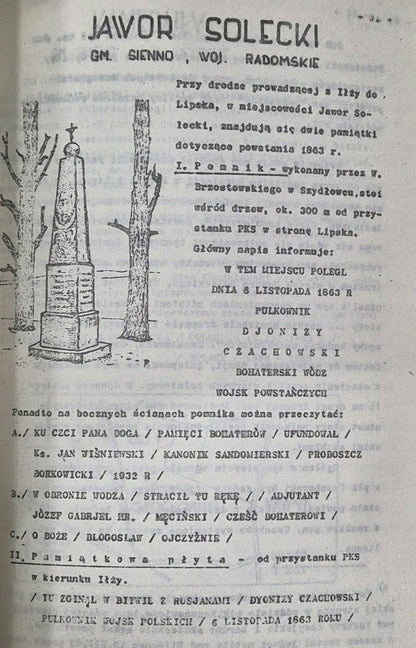 W hołdzie przeszłości. Z tradycji Powstania Styczniowego na Kielecczyźnie