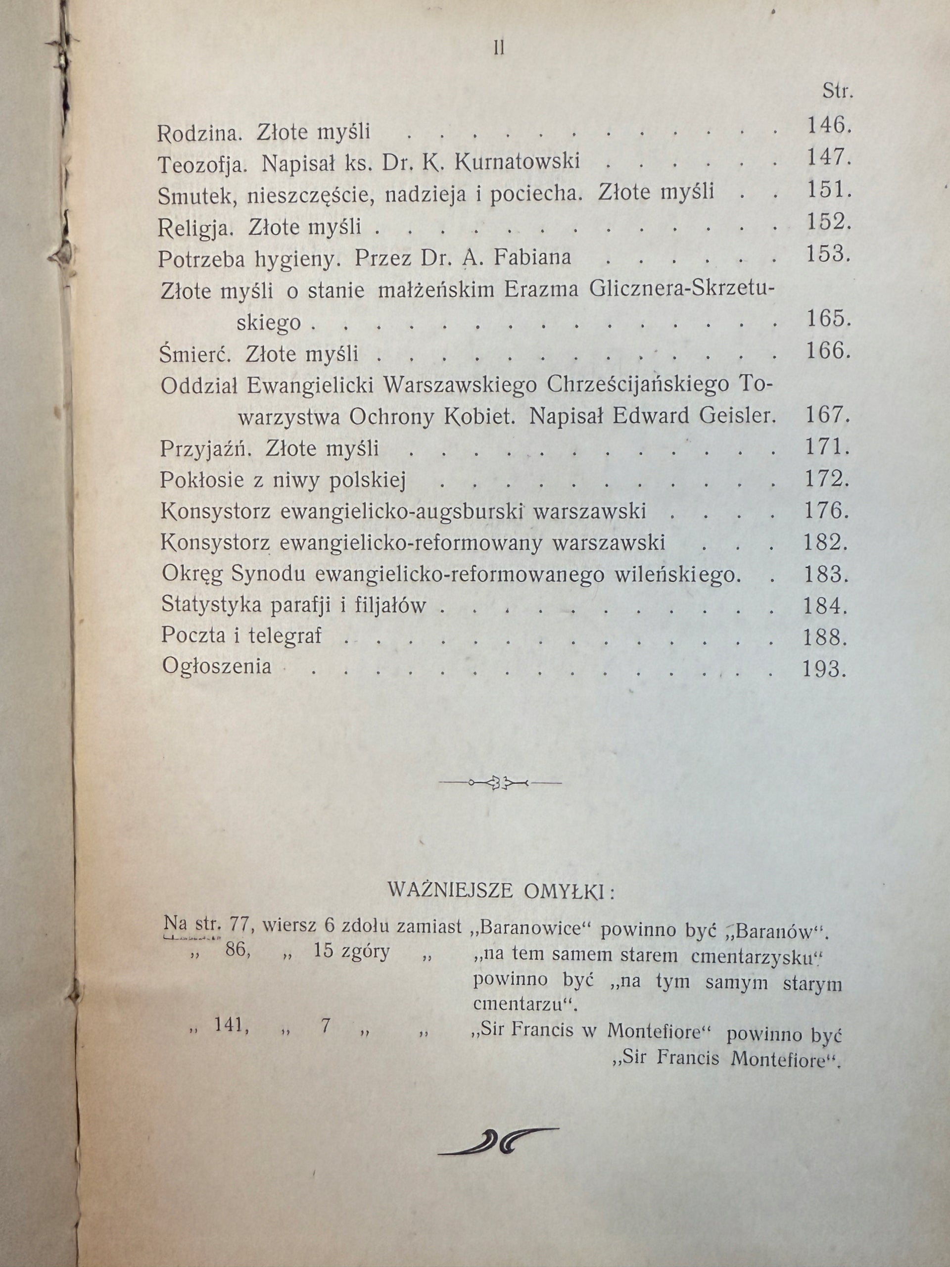 Kalendarz dla ewangielików 1904 r. Praca zbiorowa [1903 r.]
