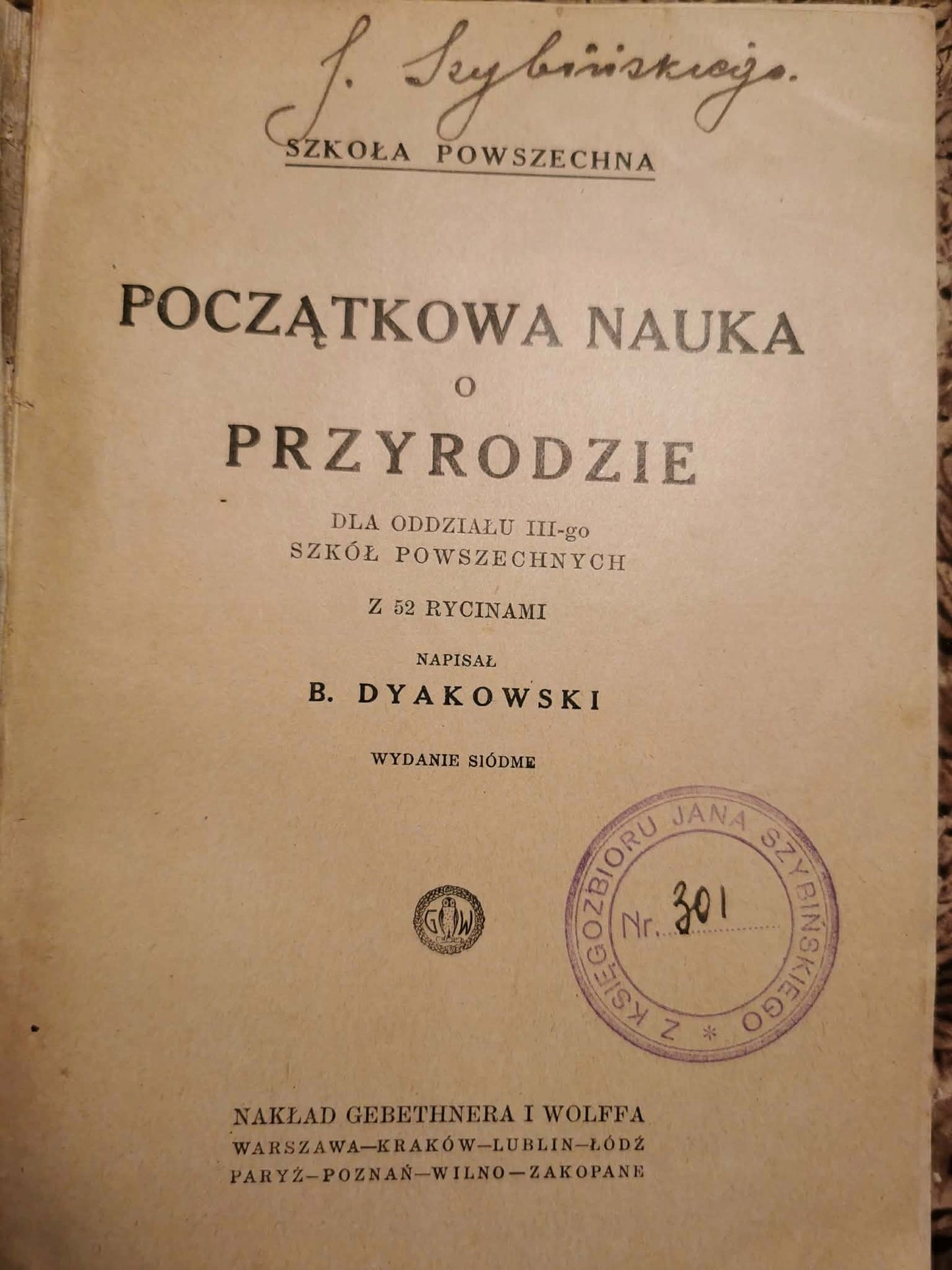 Początkowa nauka o przyrodzie, B. Dyakowski [1928]