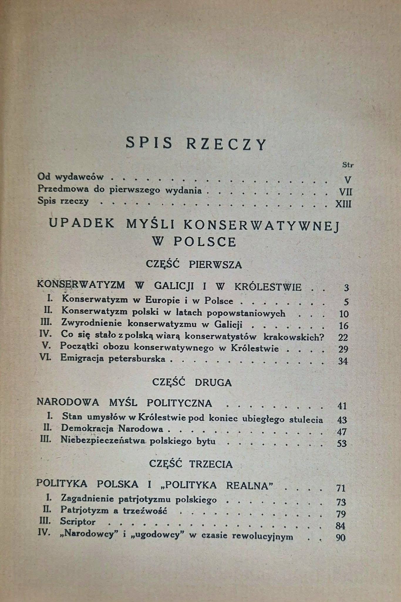 Roman Dmowski Pisma tom IV Upadek myśli konserwatywnej w Polsce [1938]
