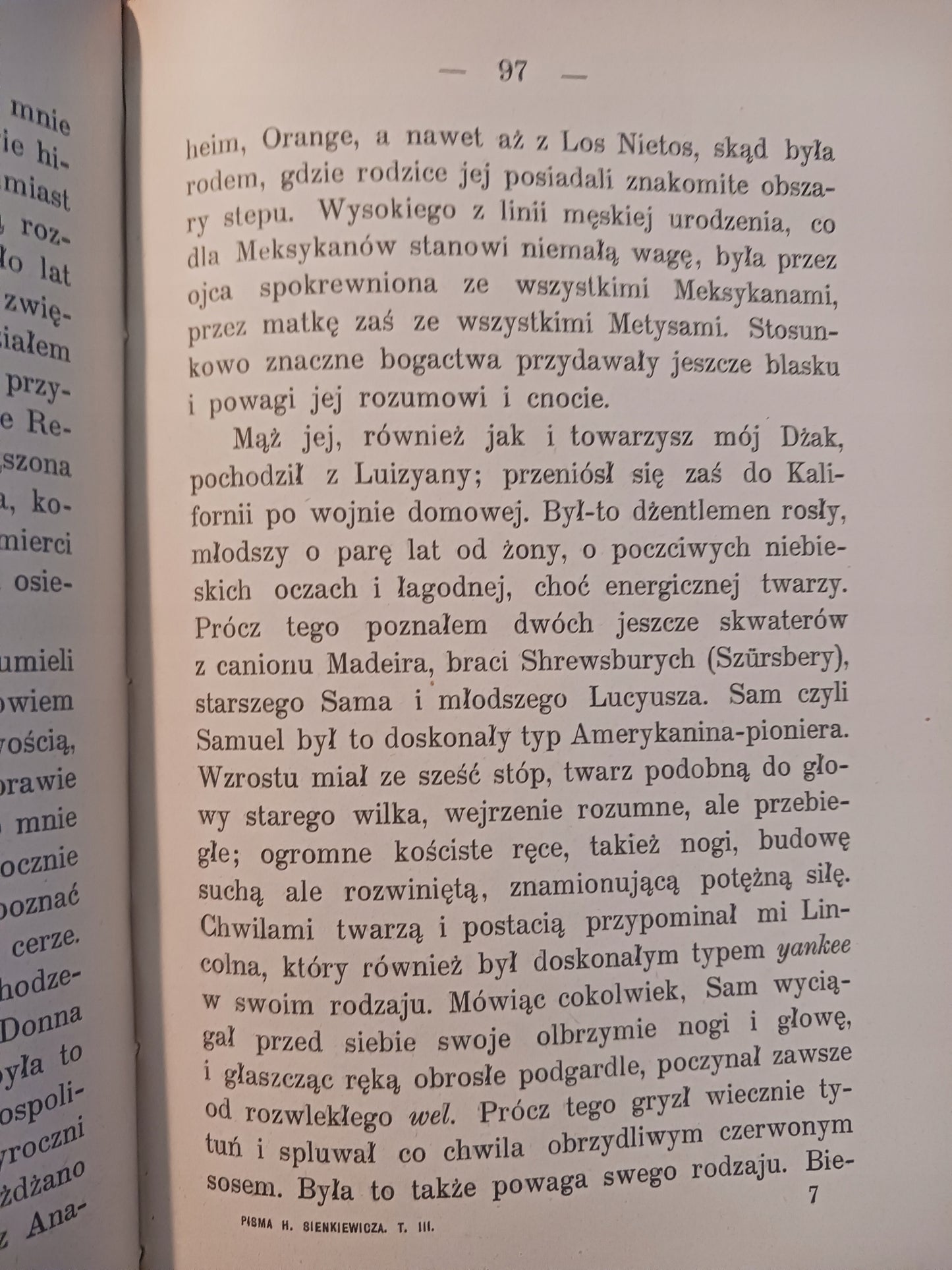 Pisma Henryka Sienkiewicza Tom III Wydanie szóste z roku 1901