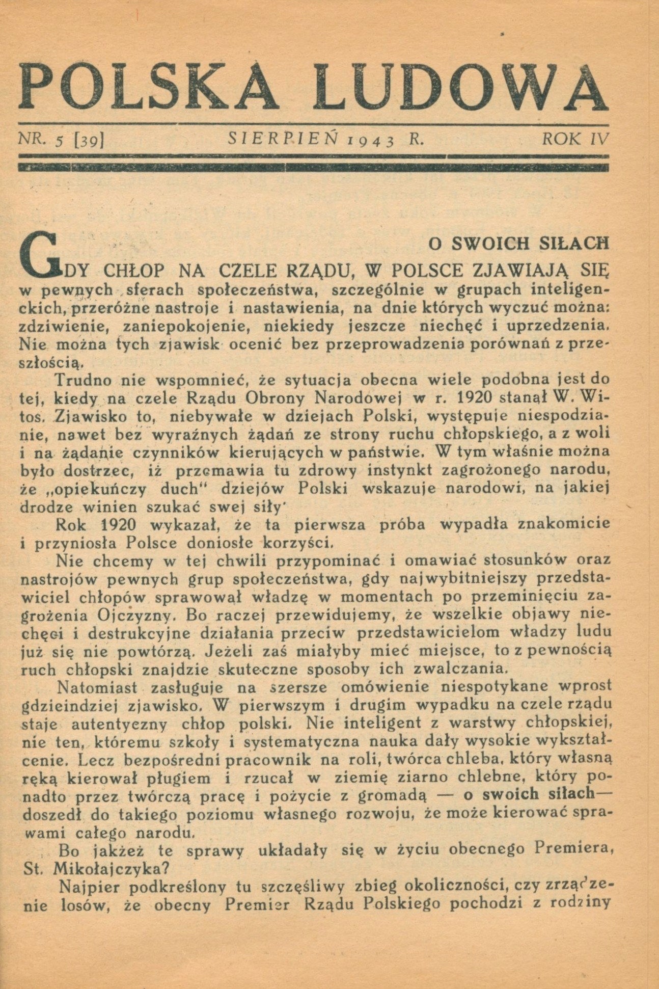 Polska Ludowa. Stronnictwo Ludowe „Roch” [sprawa Katynia]