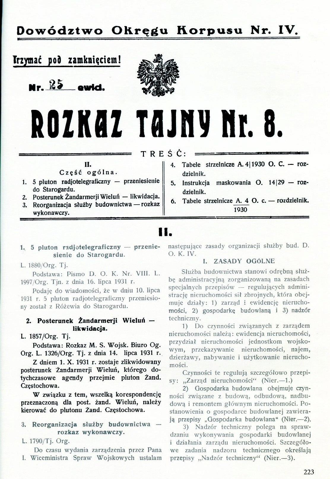 ŻANDARMERIA WOJSKOWA W DOKUMENTACH Z LAT 1918-1939, Jan Tarczyński