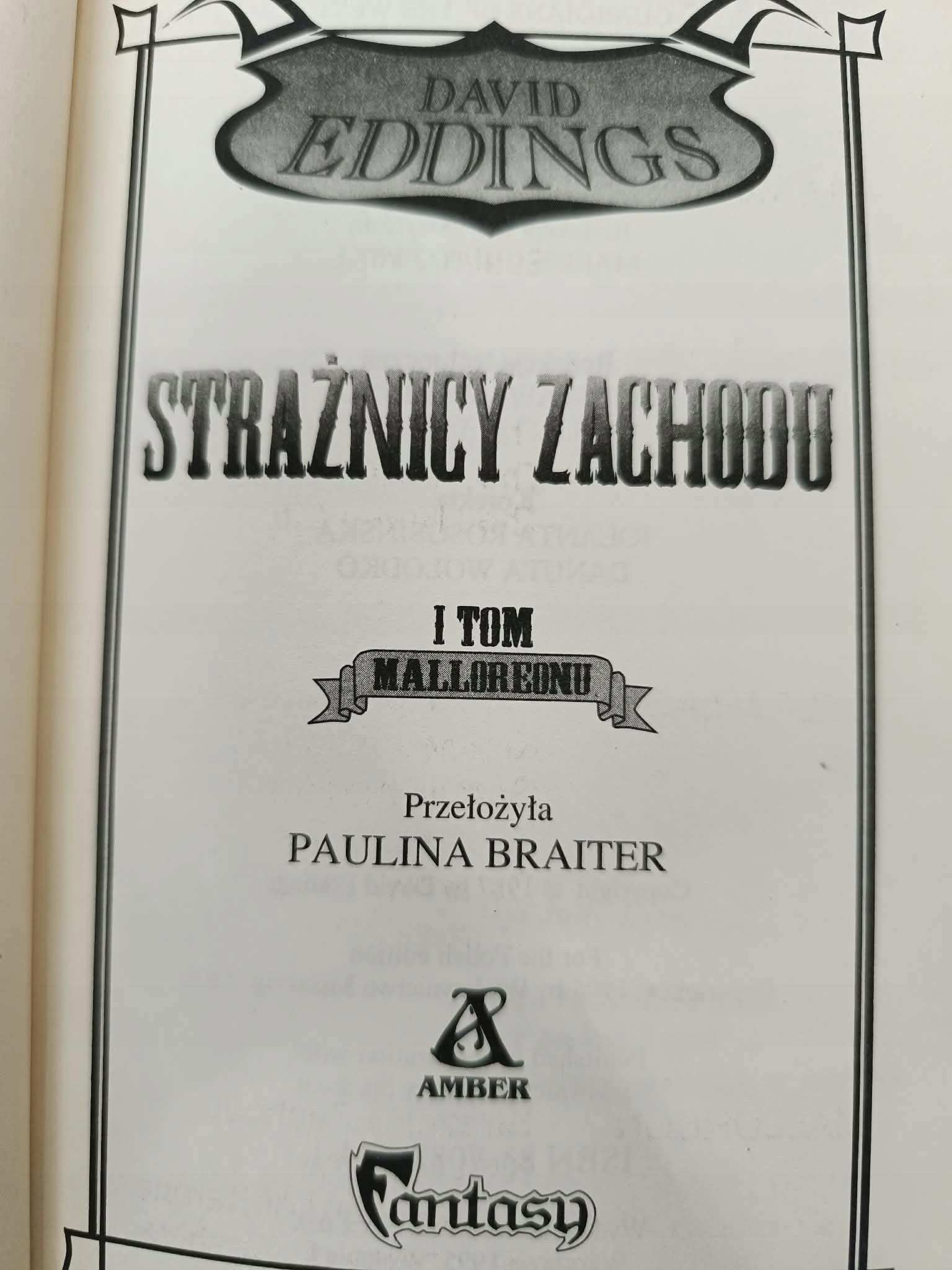 David Eddings x3 Prorokini z Kell, Strażnicy zachodu, Czarodziejka...