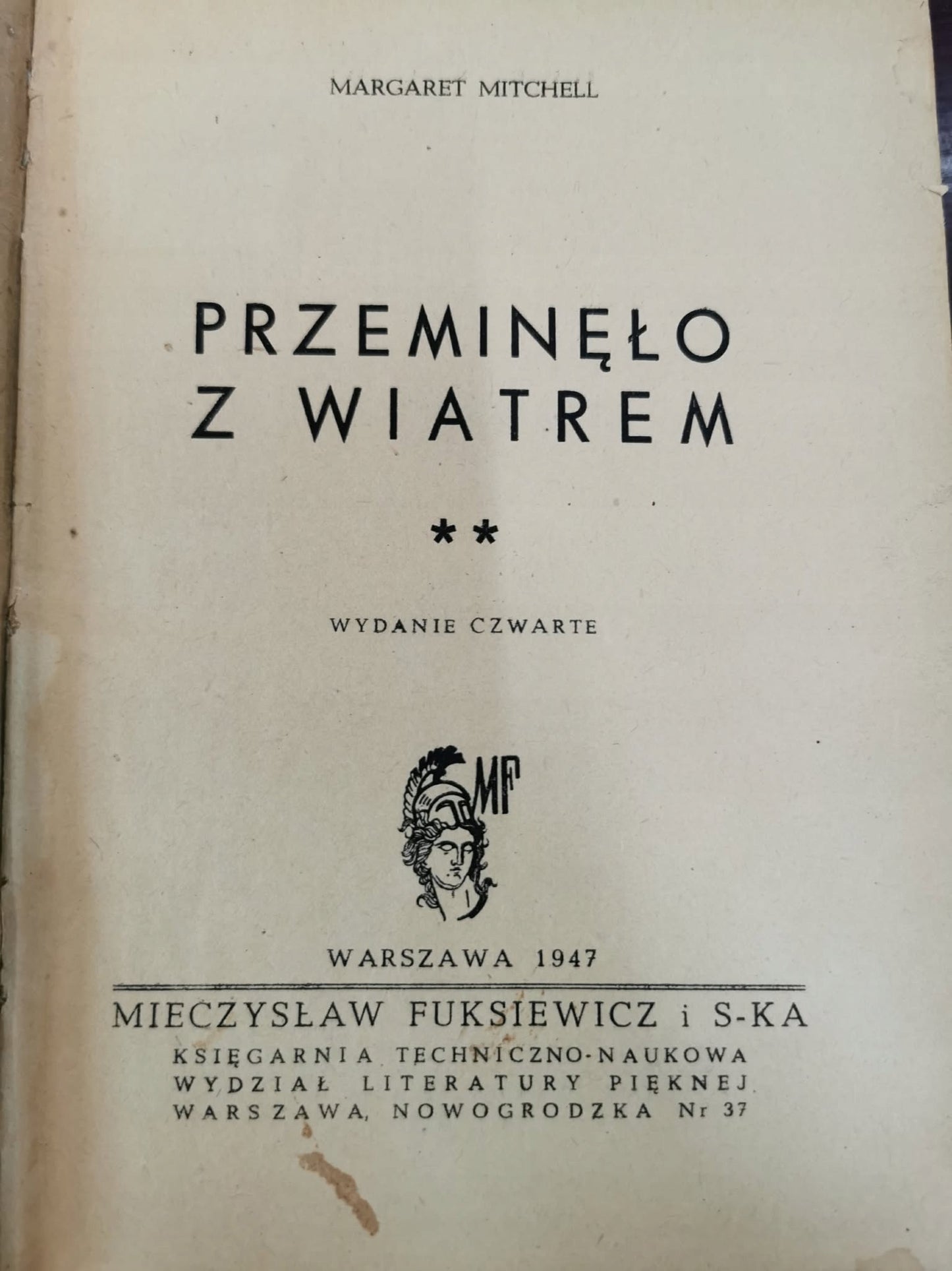 Przeminęło z wiatrem t. I-II, Margaret Mitchell [1947]