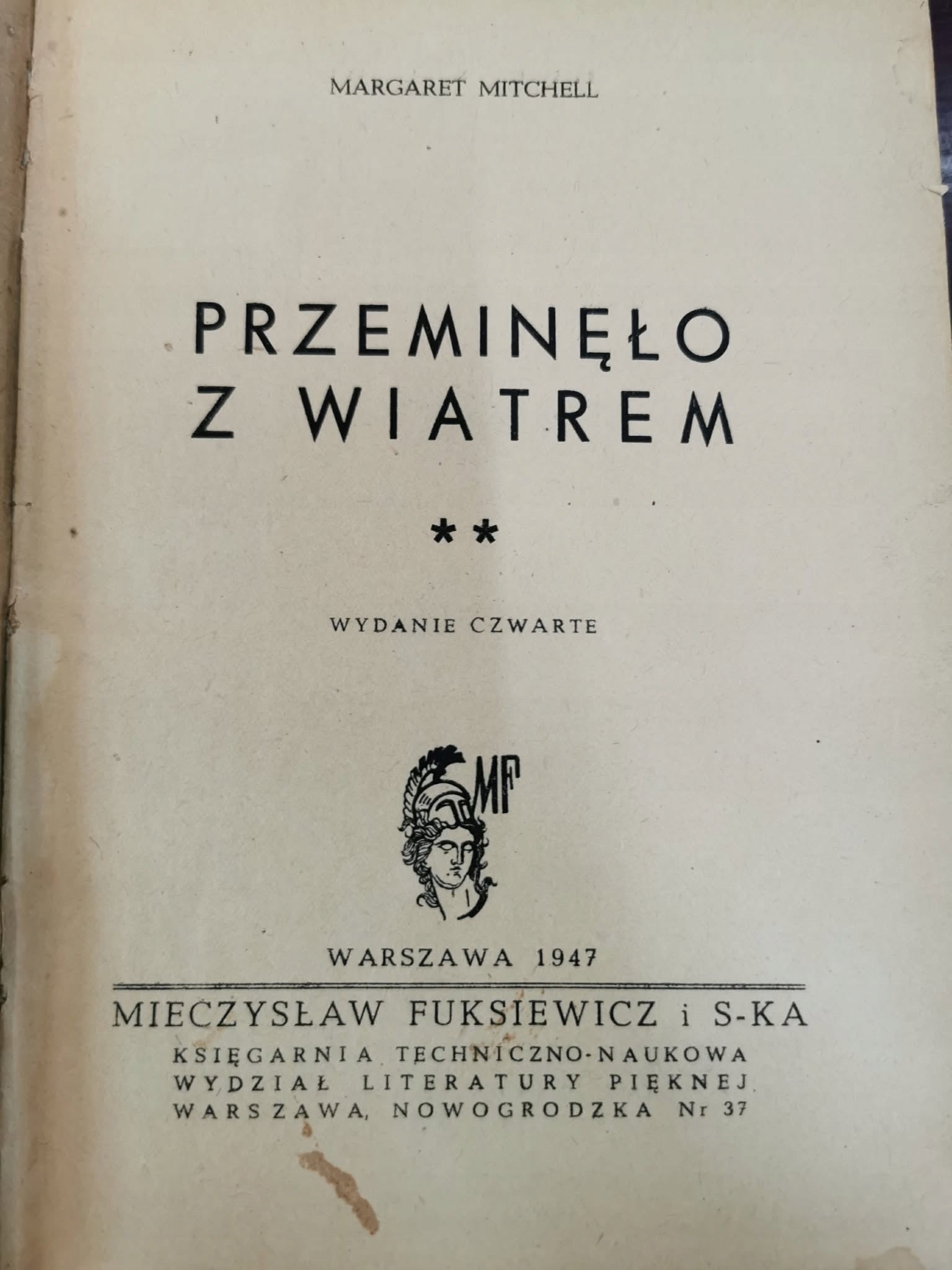Przeminęło z wiatrem t. I-II, Margaret Mitchell [1947]
