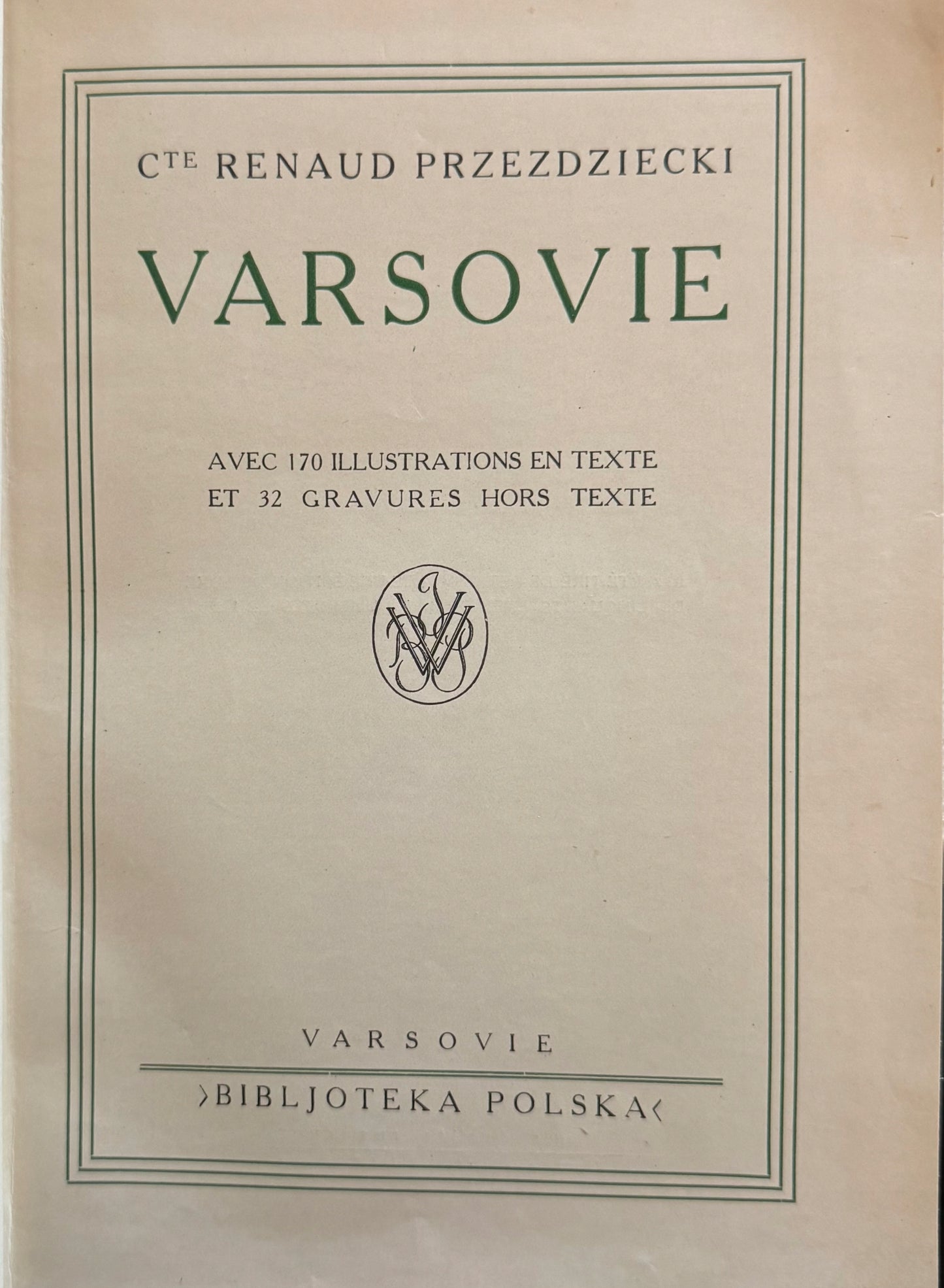 Varsovie Renaud Przezdziecki [wydanie przedwojenne]