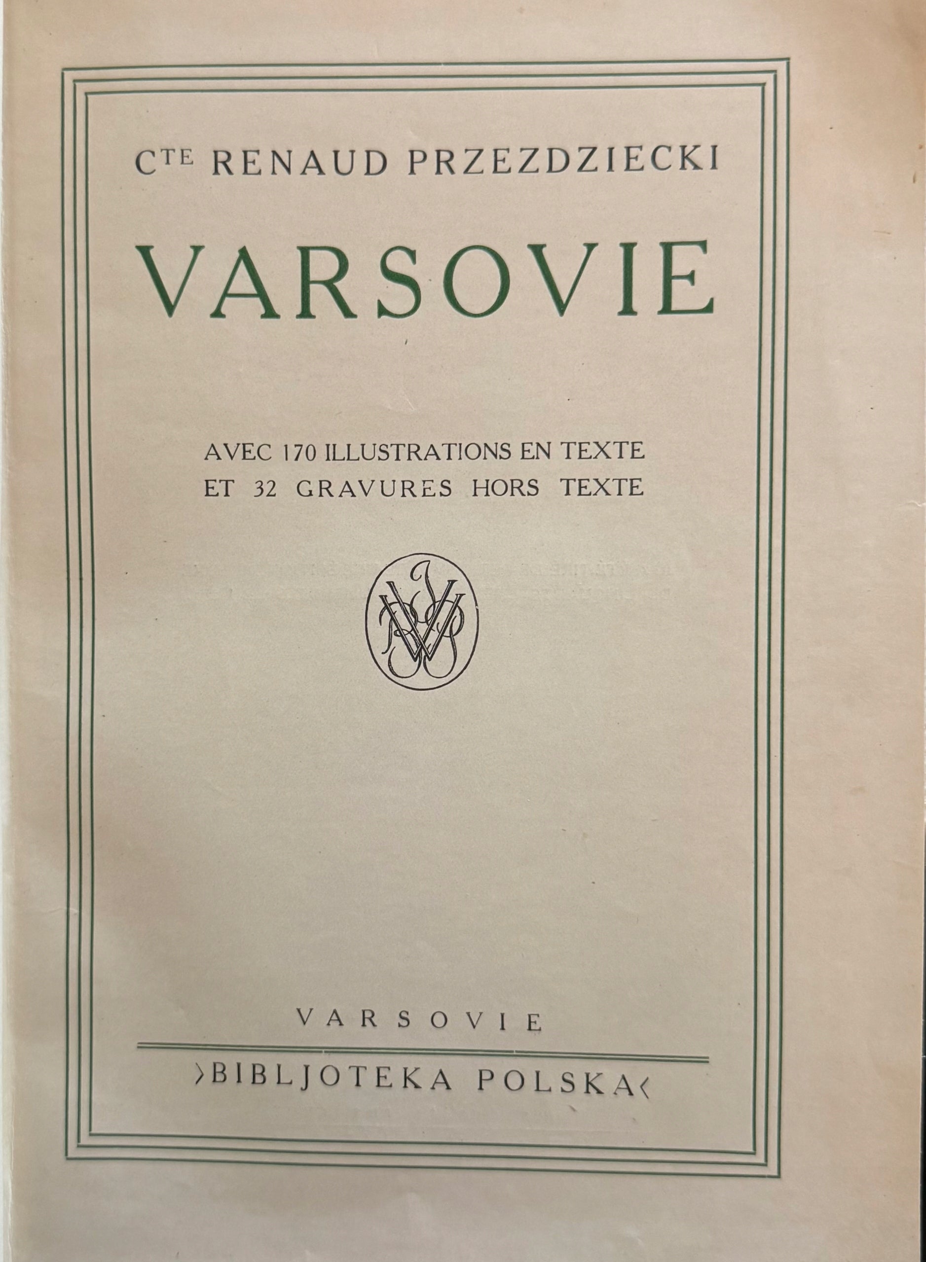 Varsovie Renaud Przezdziecki [wydanie przedwojenne]