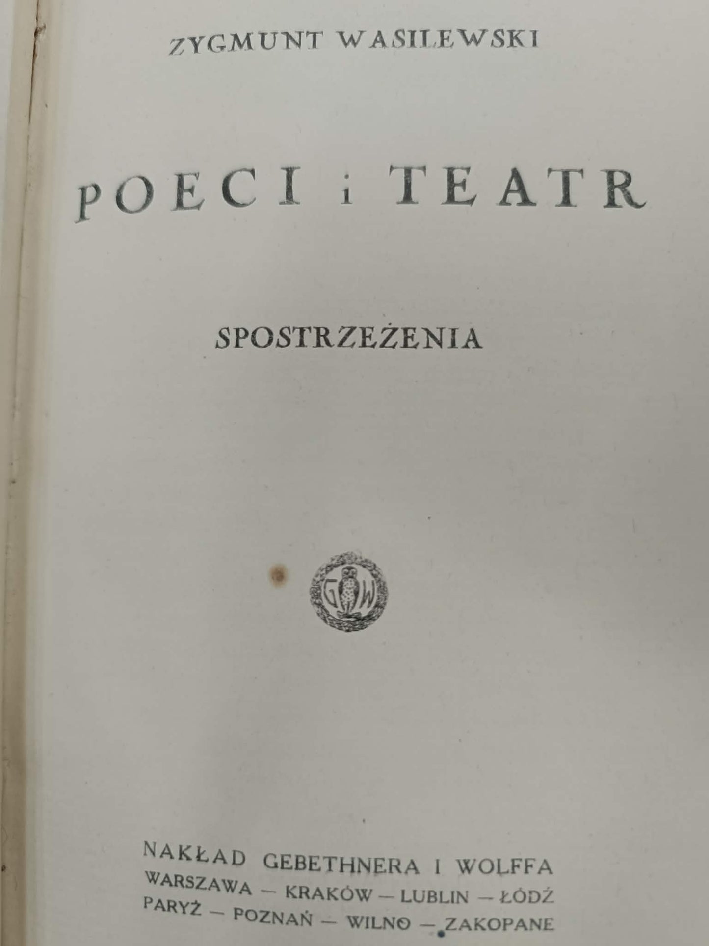 Poeci i Teatr Zygmunt Wasilewski