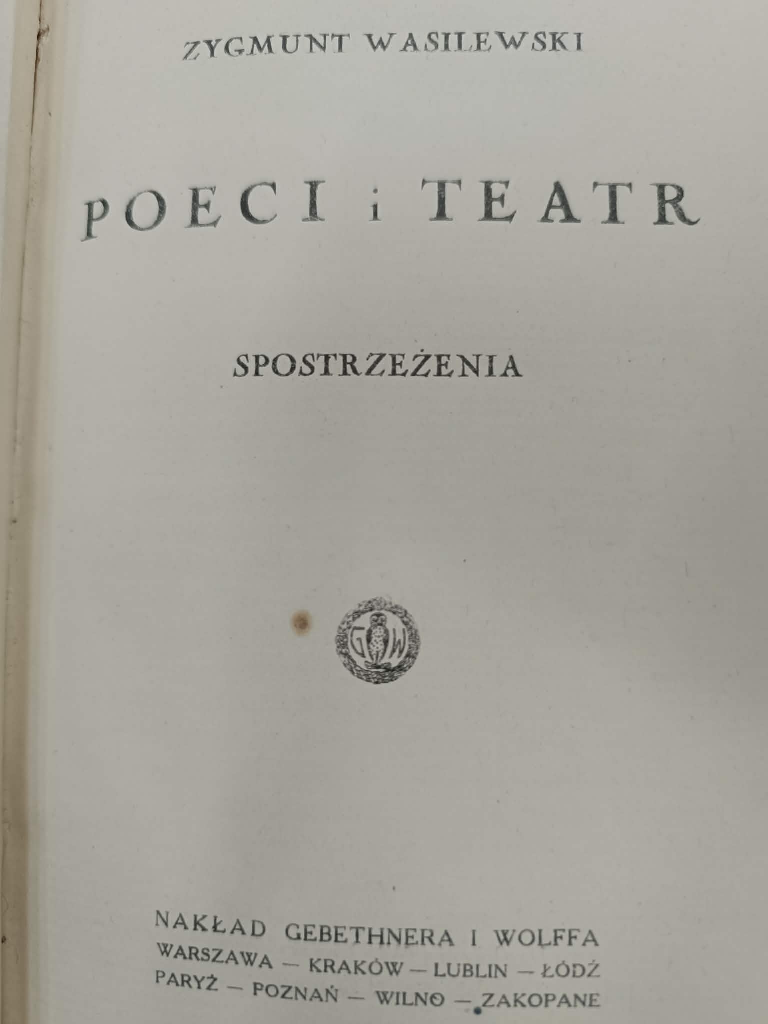 Poeci i Teatr Zygmunt Wasilewski