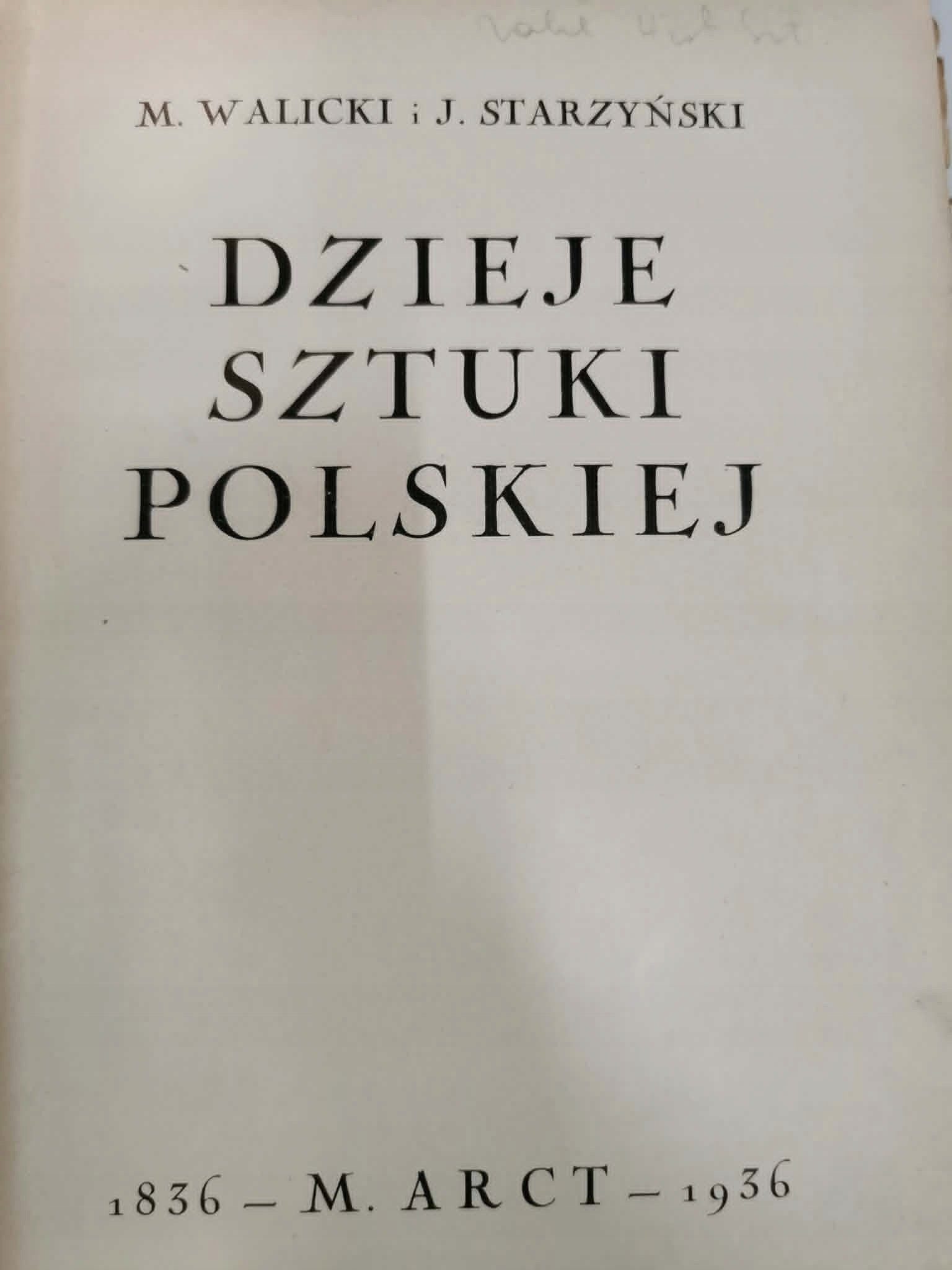 Dzieje sztuki polskiej, M. Walicki, J. Starzyński [1936] [oprawa Zjawiński]