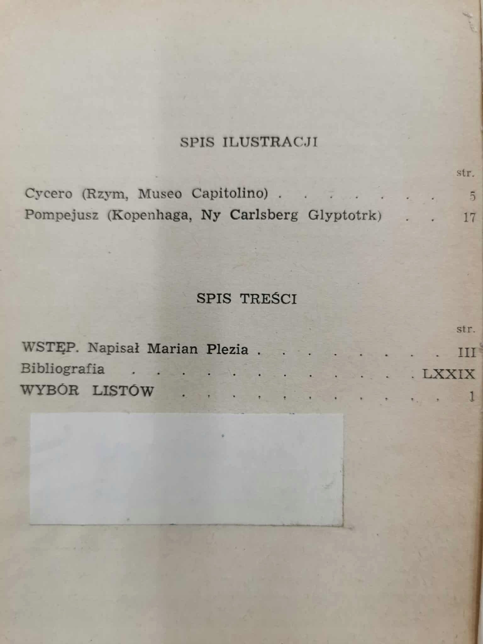 Wybór listów, Marek Tulliusz Cycero [Biblioteka Narodowa]