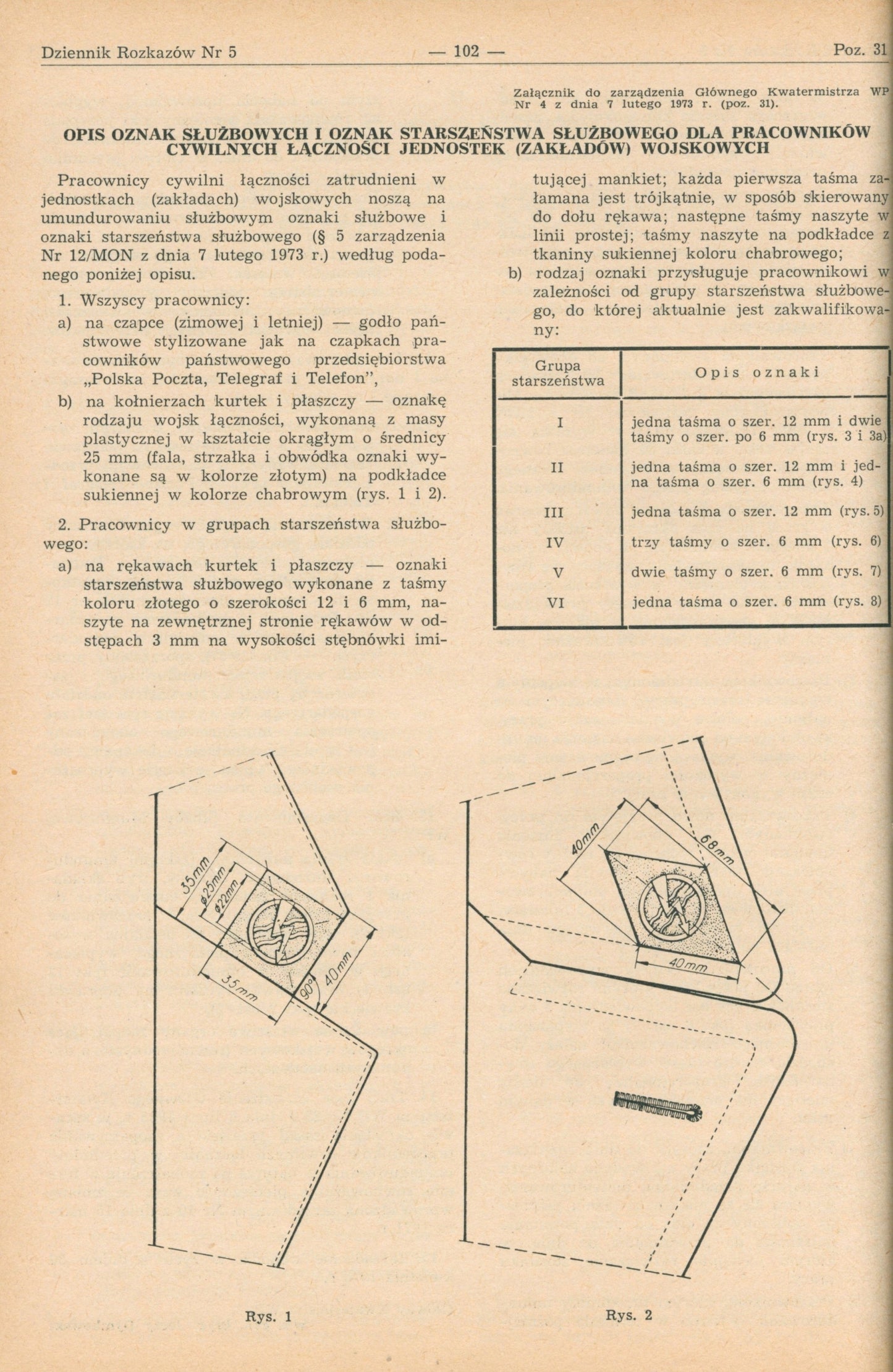 Rocznik Dziennika Rozkazów MON rok XXVIII nr 1 - 28 [Warszawa 1973]
