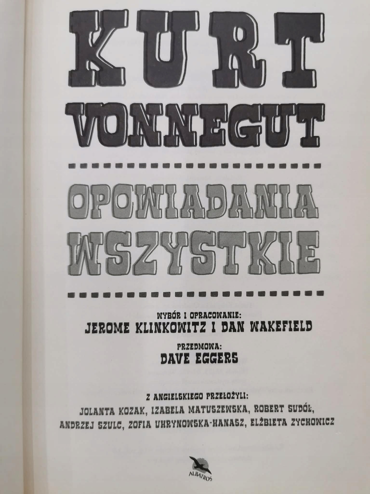 Opowiadania wszystkie, Kurt Vonnegut