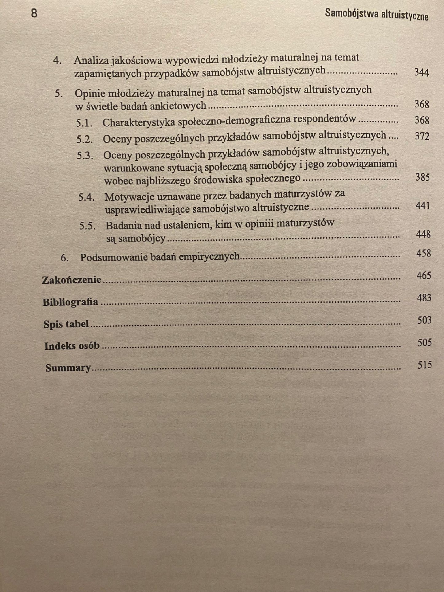 Samobójstwa altruistyczne Adam Czabański