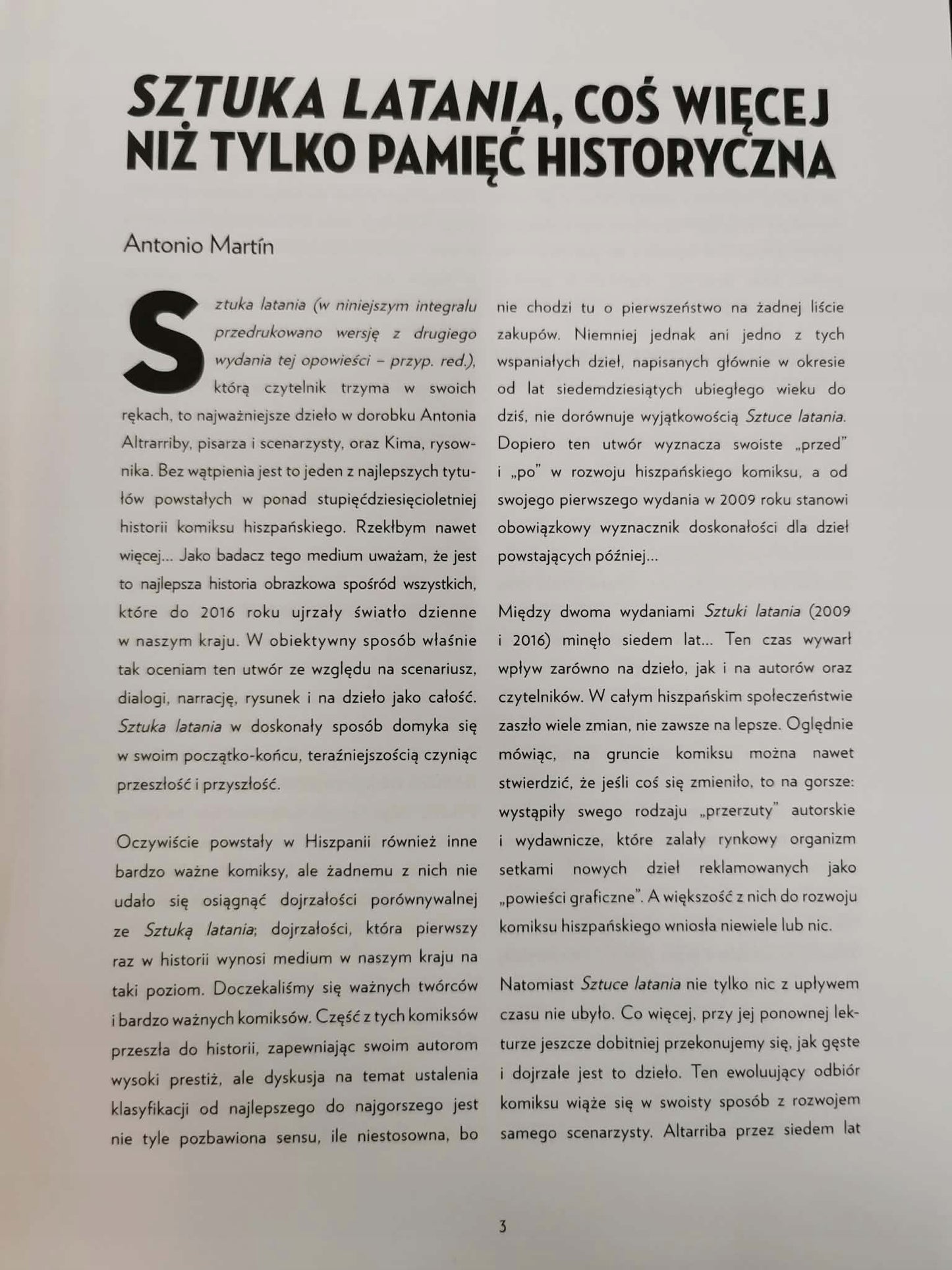 Epopeja hiszpańska, Antonio Altarriba