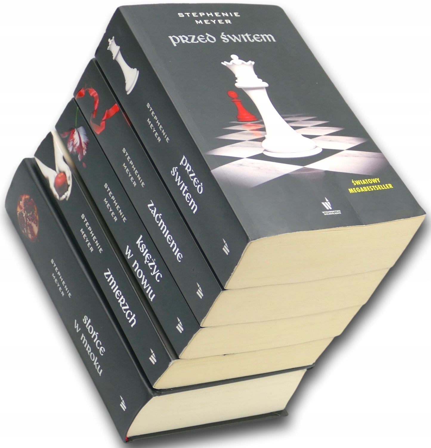 Stephenie Meyer x5 Zmierzch, Księżyc w nowiu, Zaćmienie, Przed świtem +