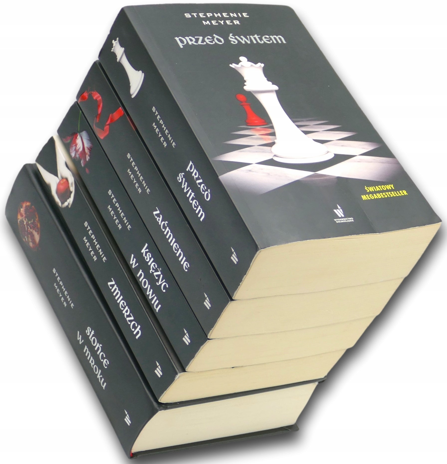 Stephenie Meyer x5 Zmierzch, Księżyc w nowiu, Zaćmienie, Przed świtem +