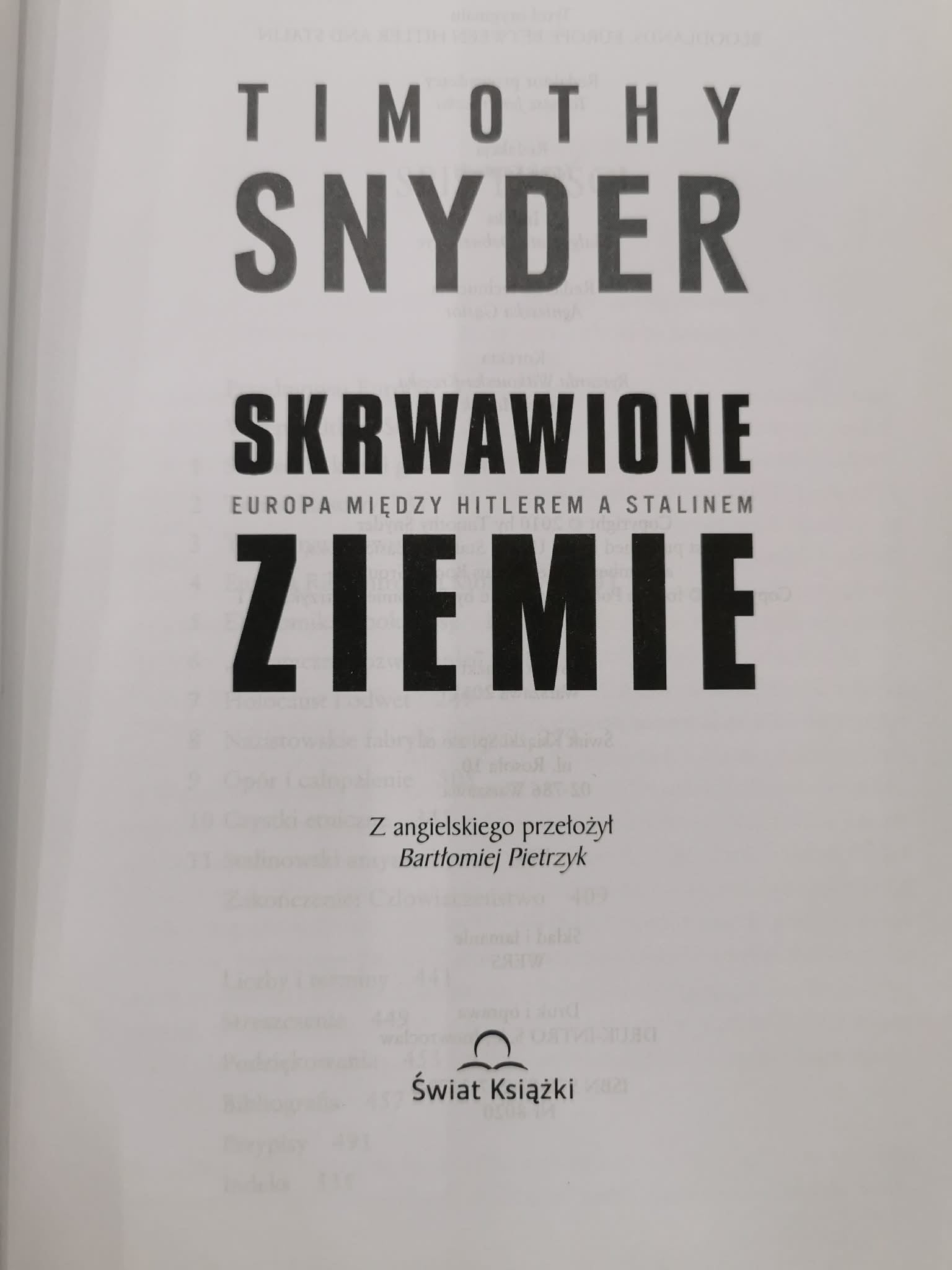 Skrwawione ziemie. Europa między Hitlerem a Stalinem, Timothy Snyder