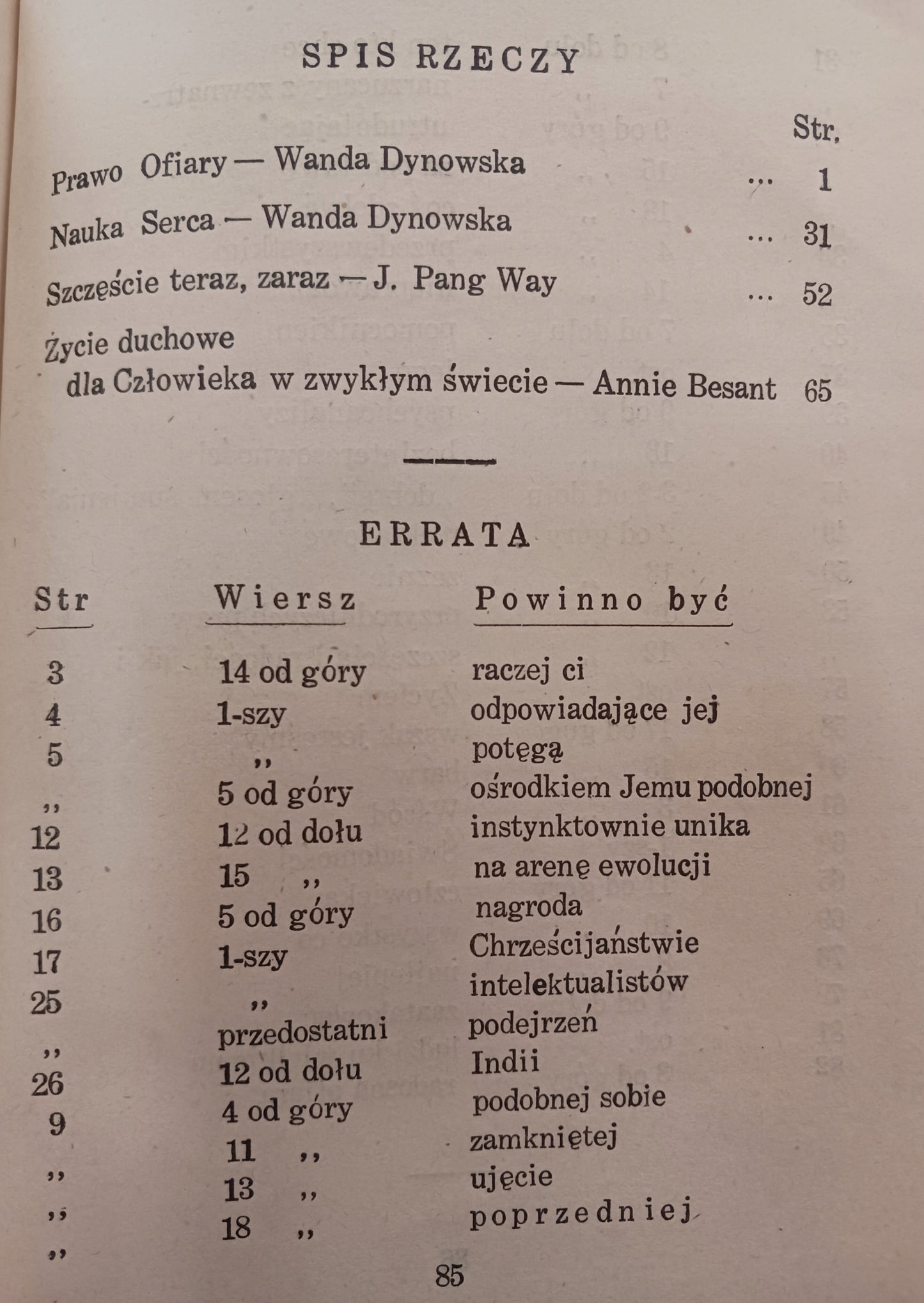 Prawo ofiary i nauka serca Wanda Dynowska