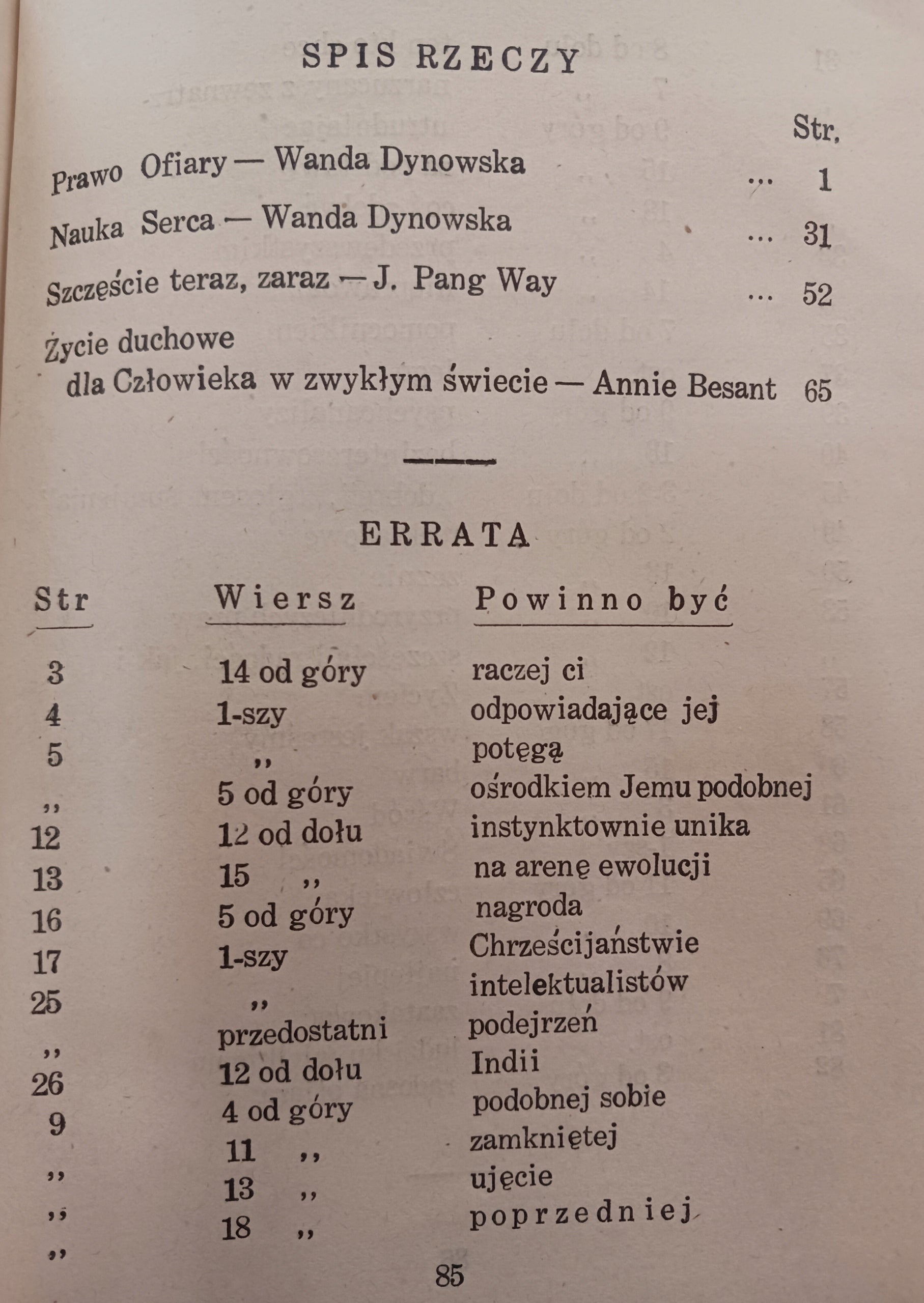 Prawo ofiary i nauka serca Wanda Dynowska