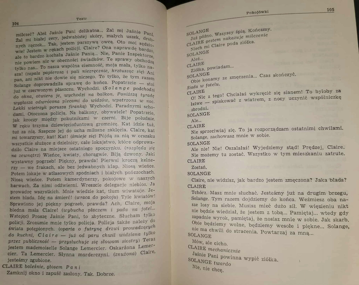 Teatr, Jean Genet [obwoluta i okładka Jan Młodożeniec]