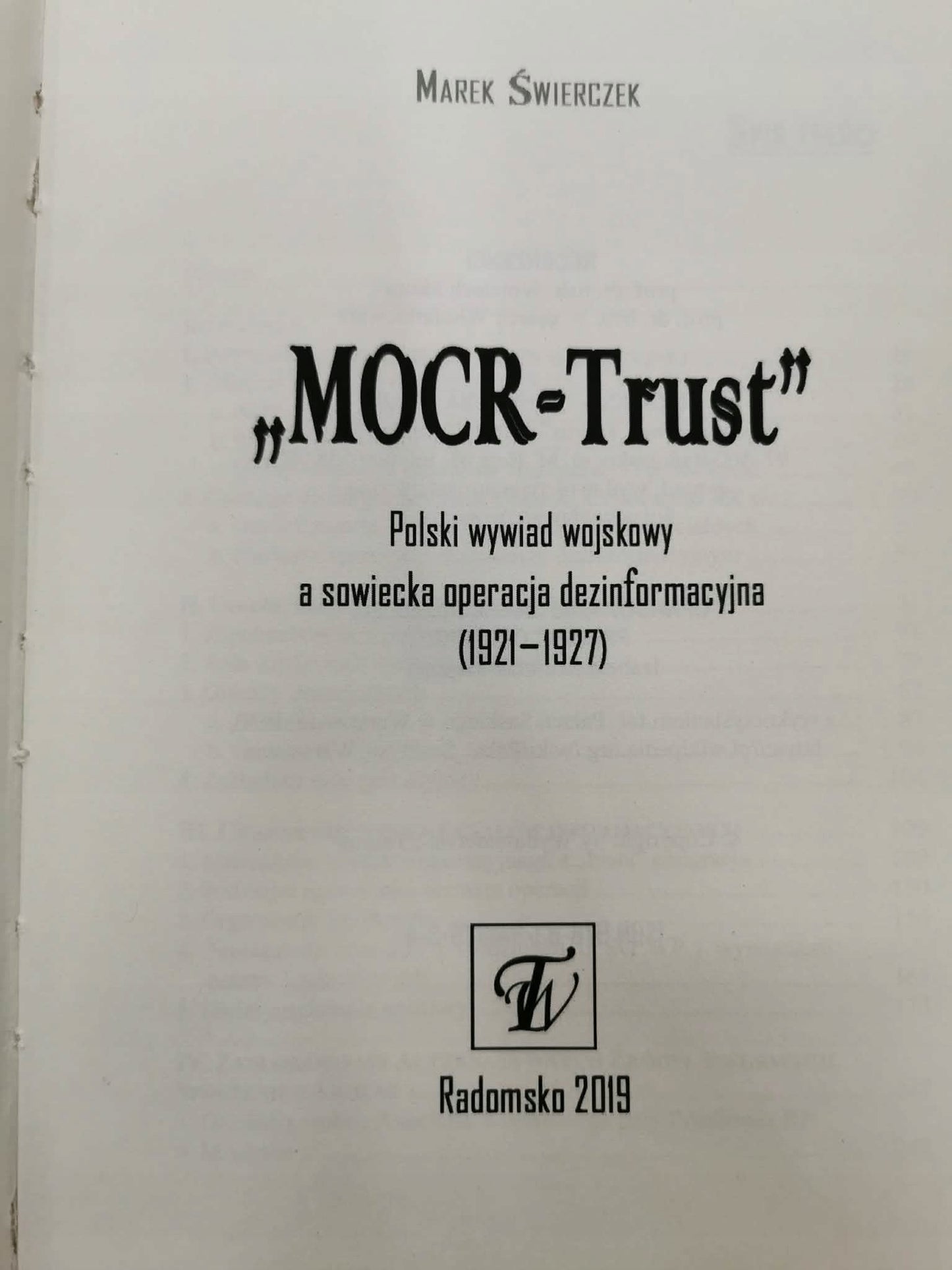 MOCR-Trust Polski wywiad wojskowy, M. Świerczek