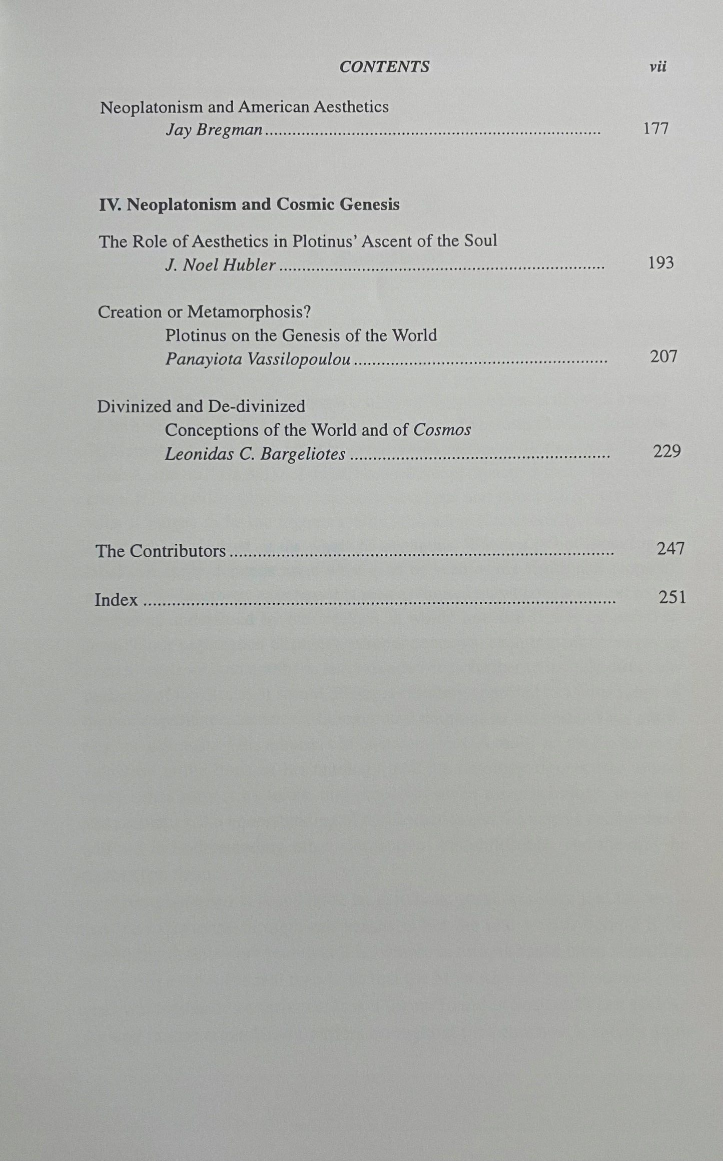Neoplatonism and Western Aesthetics. Praca zbiorowa
