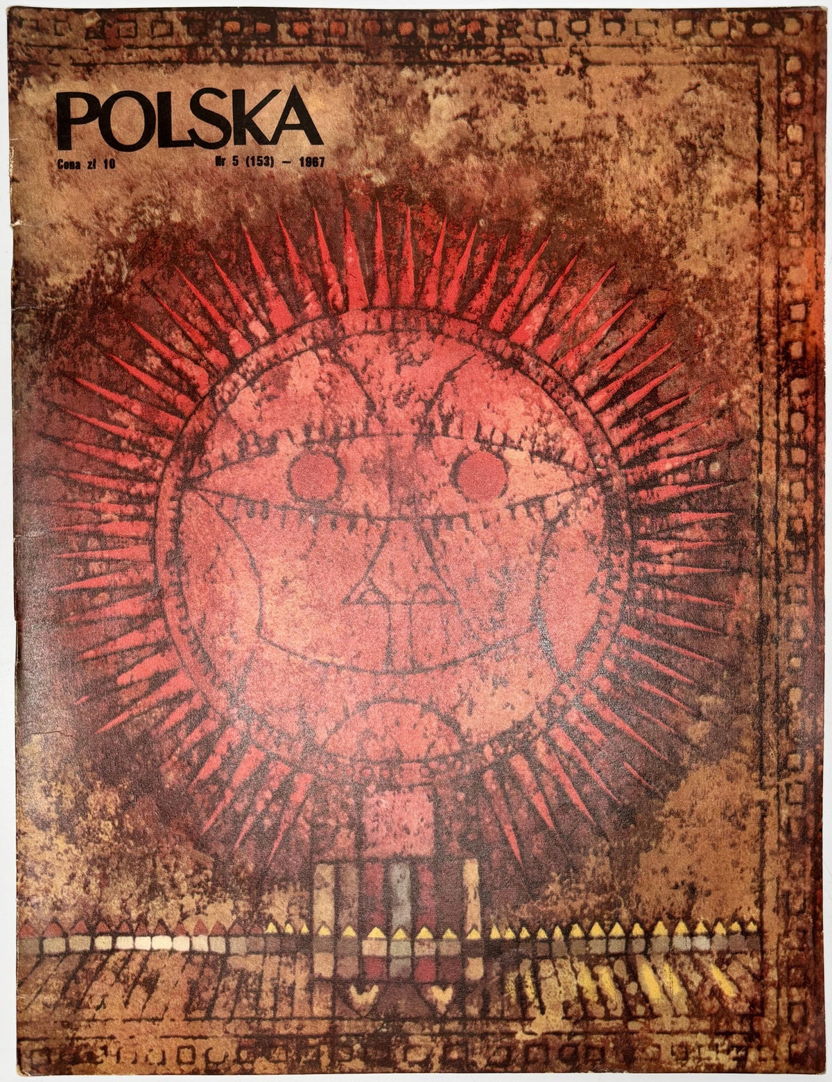 Zestaw 9 numerów Miesięcznik POLSKA 1965-1974 [okładki: Antoni Boratyński]