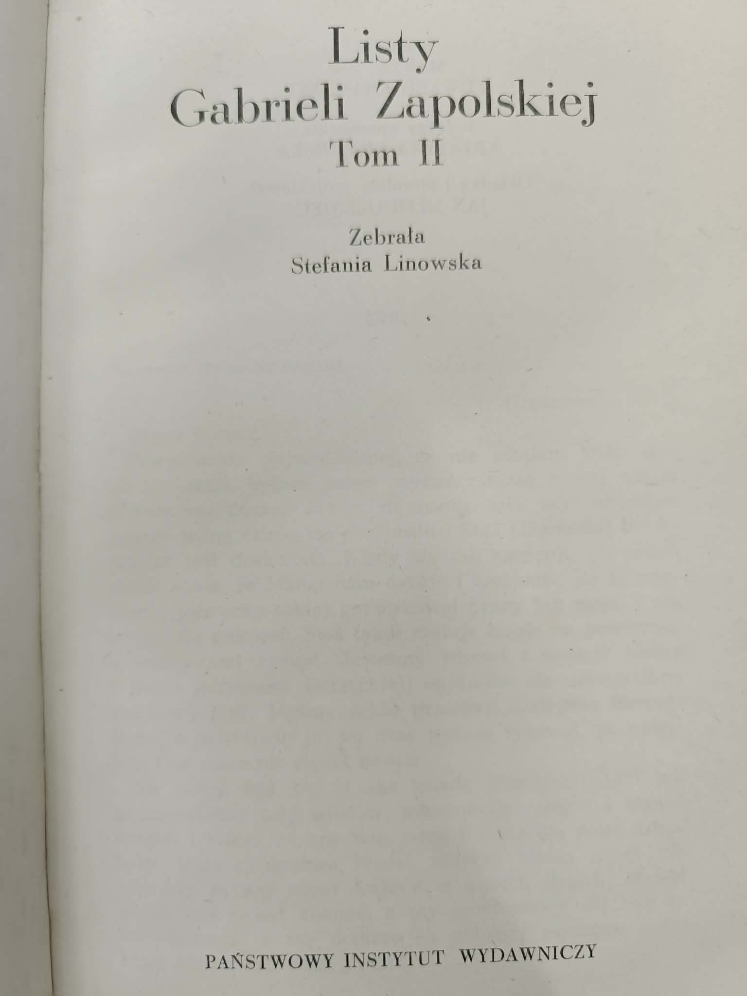 Listy Gabrieli Zapolskiej Tom 1-2 [projekt obwoluty: Jan Młodożeniec]