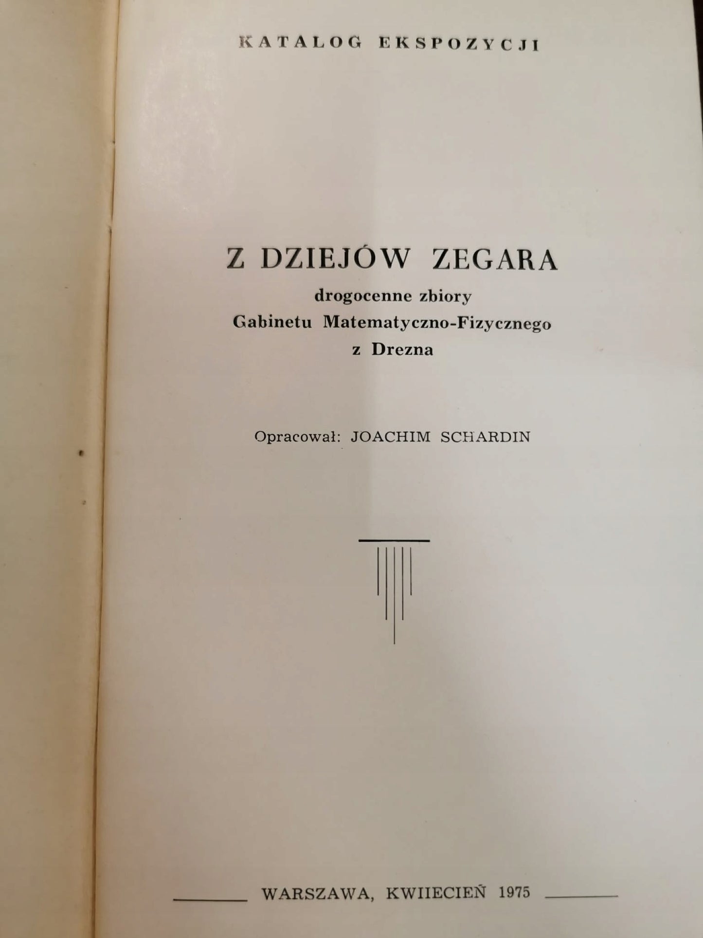 Z dziejów zegara, Joachim Schardin [1975]