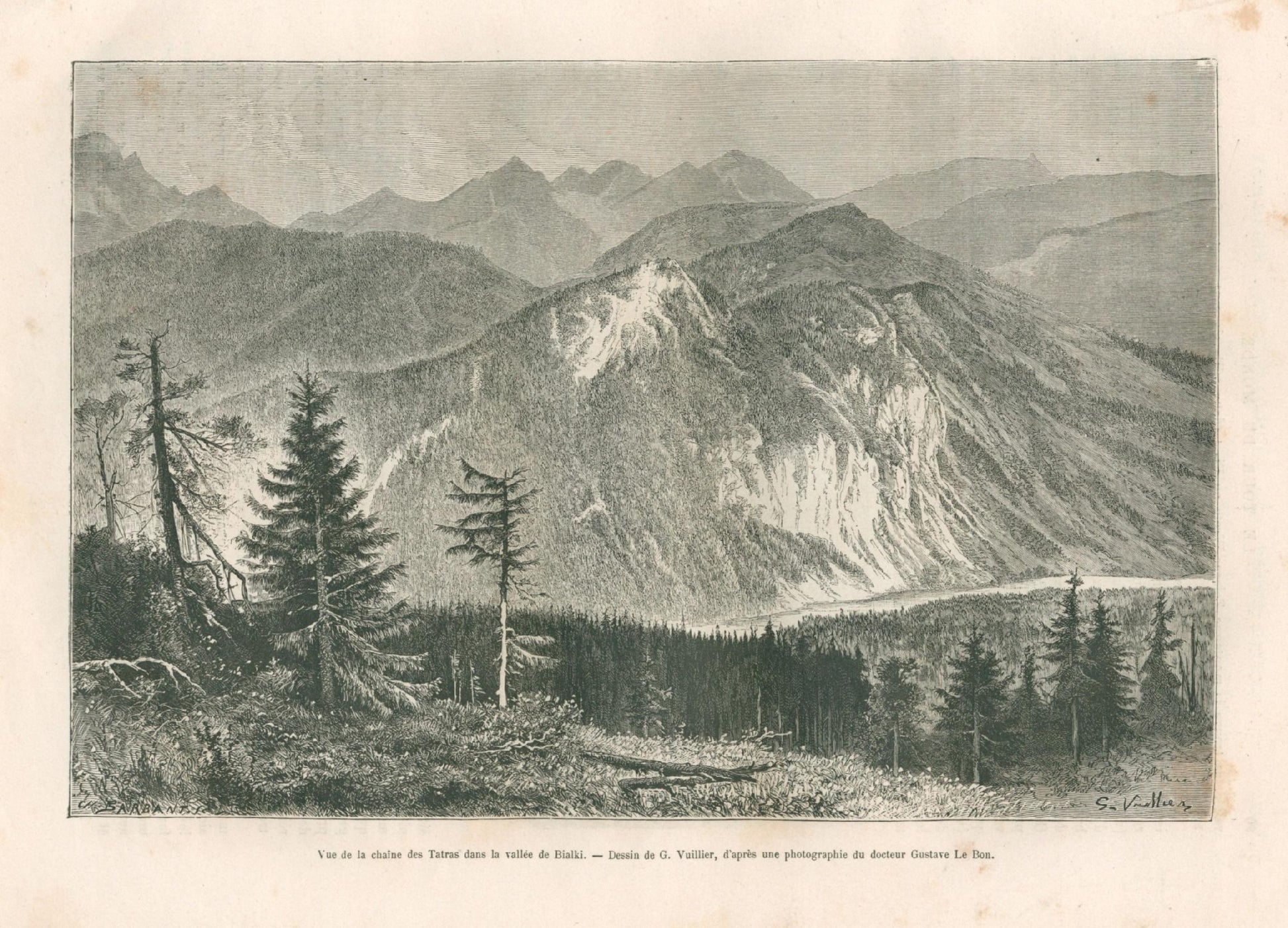 Charton Édouard Le Tour du Mond [mapa Tatr, tekst o Podhalu, 1881]
