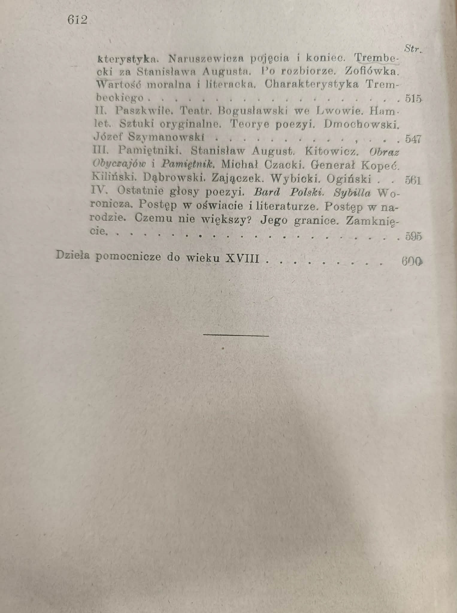 Historya literatury polskiej St. Tarnowski T. 2- Wiek XVII, T. 3-Wiek XVIII
