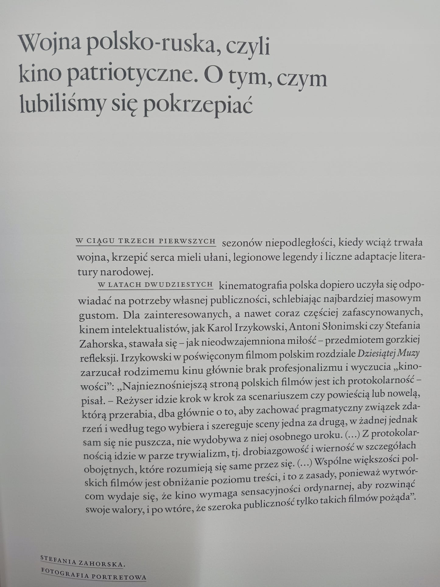 Kino, teatr, kabaret w przedwojennej Polsce Wojciech Kałużyński