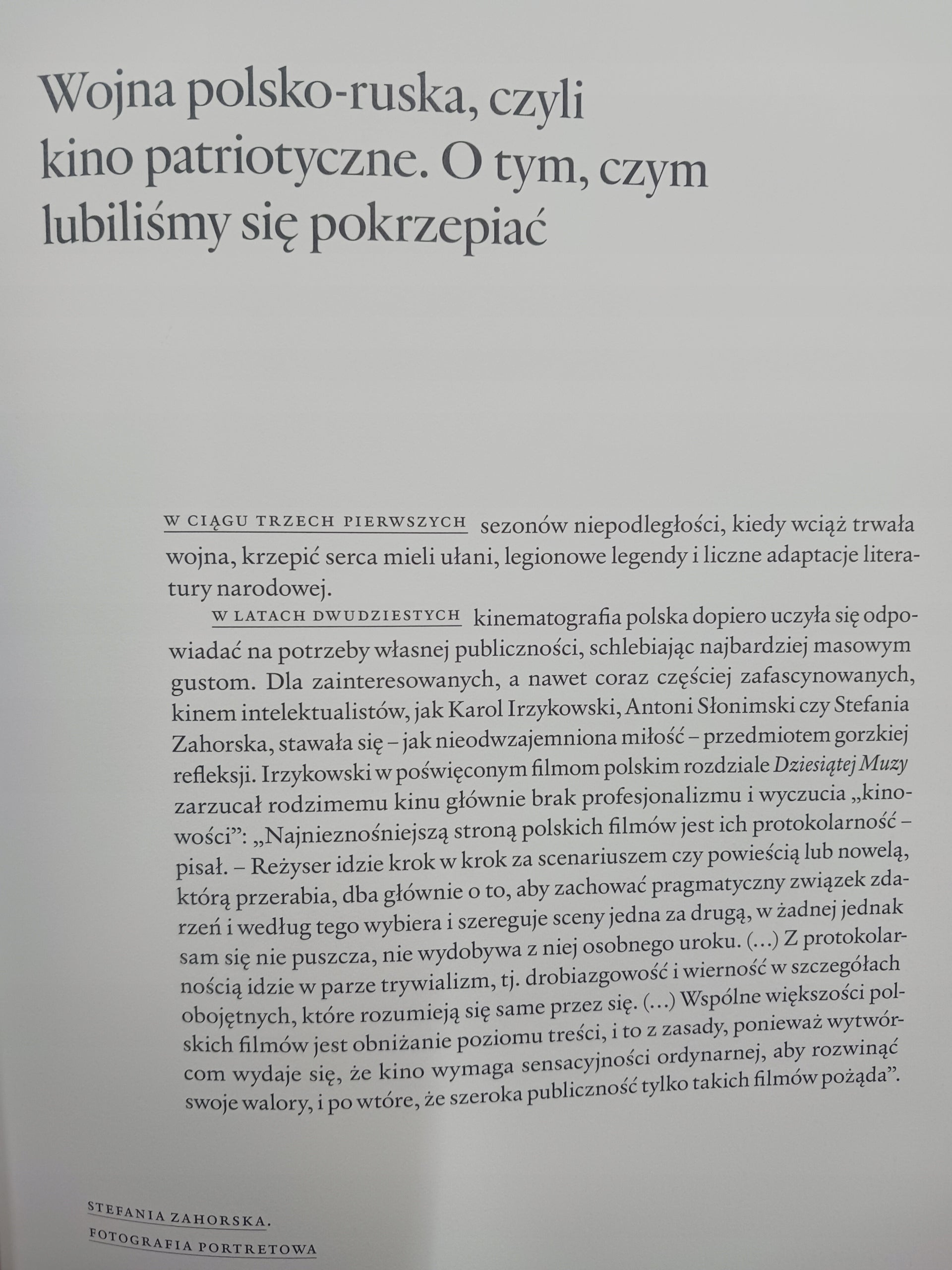 Kino, teatr, kabaret w przedwojennej Polsce Wojciech Kałużyński