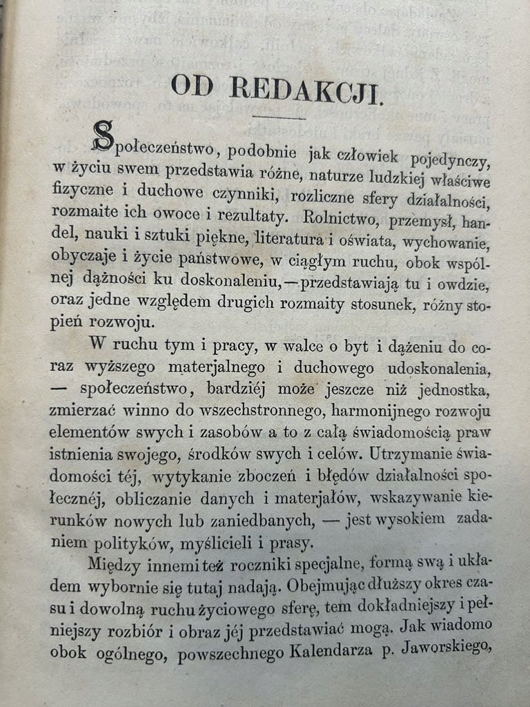 Warszawski Rocznik Literacki. Rok pierwszy 1871 - red. Stanisław Czarnowski