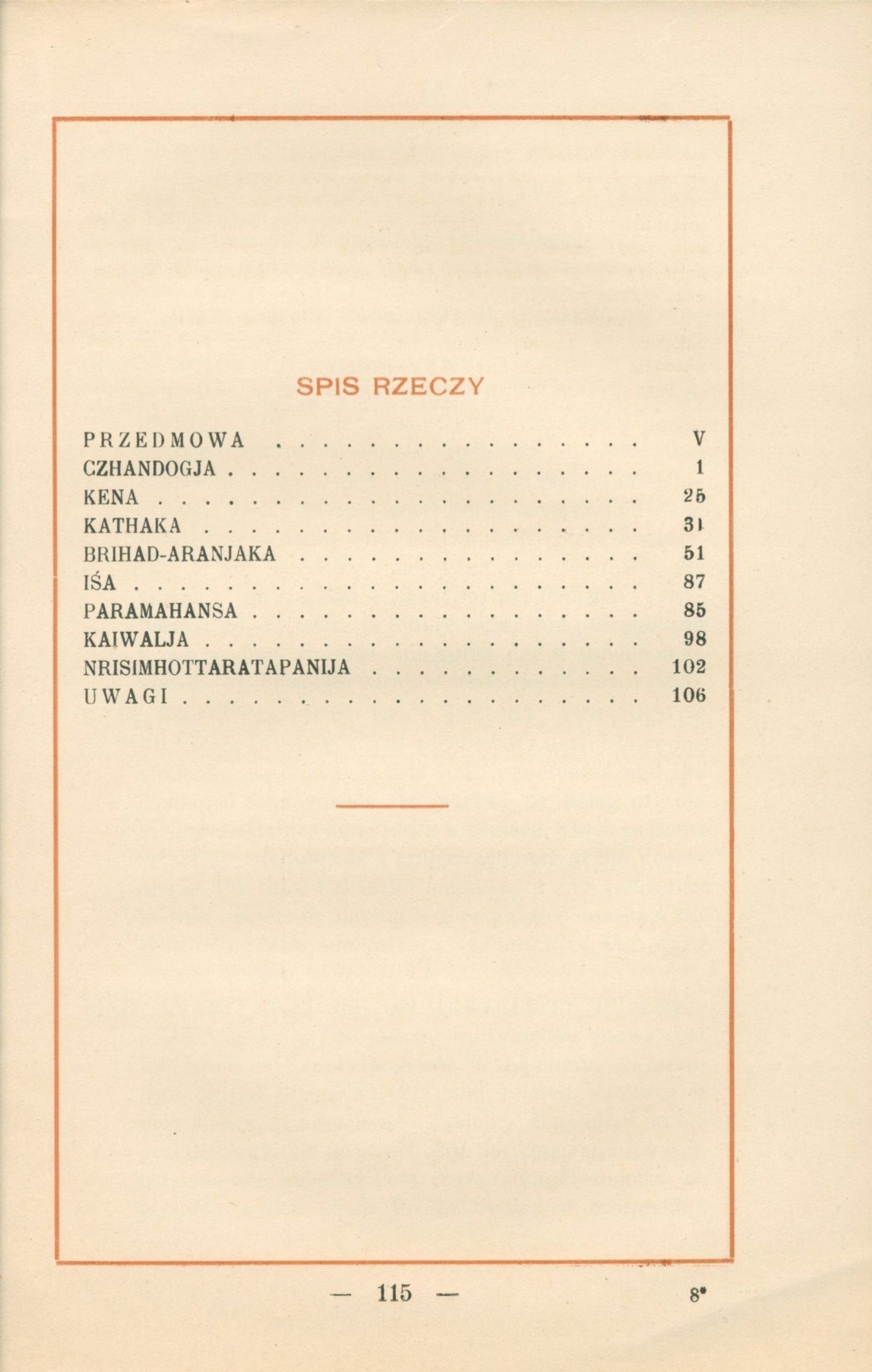 Upaniszady; przeł. St. Michalski - Iwieński [Warszawa 1924]
